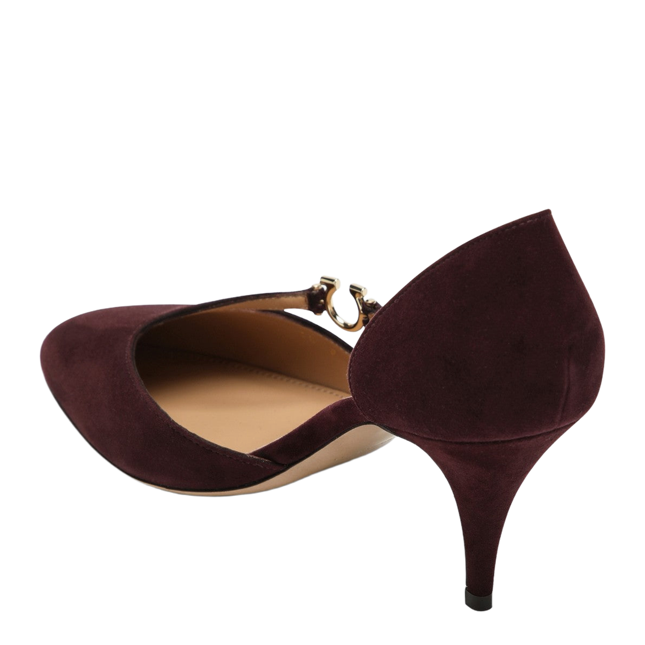 Pumps with Gancini Detail Dark Barolo - Image 2