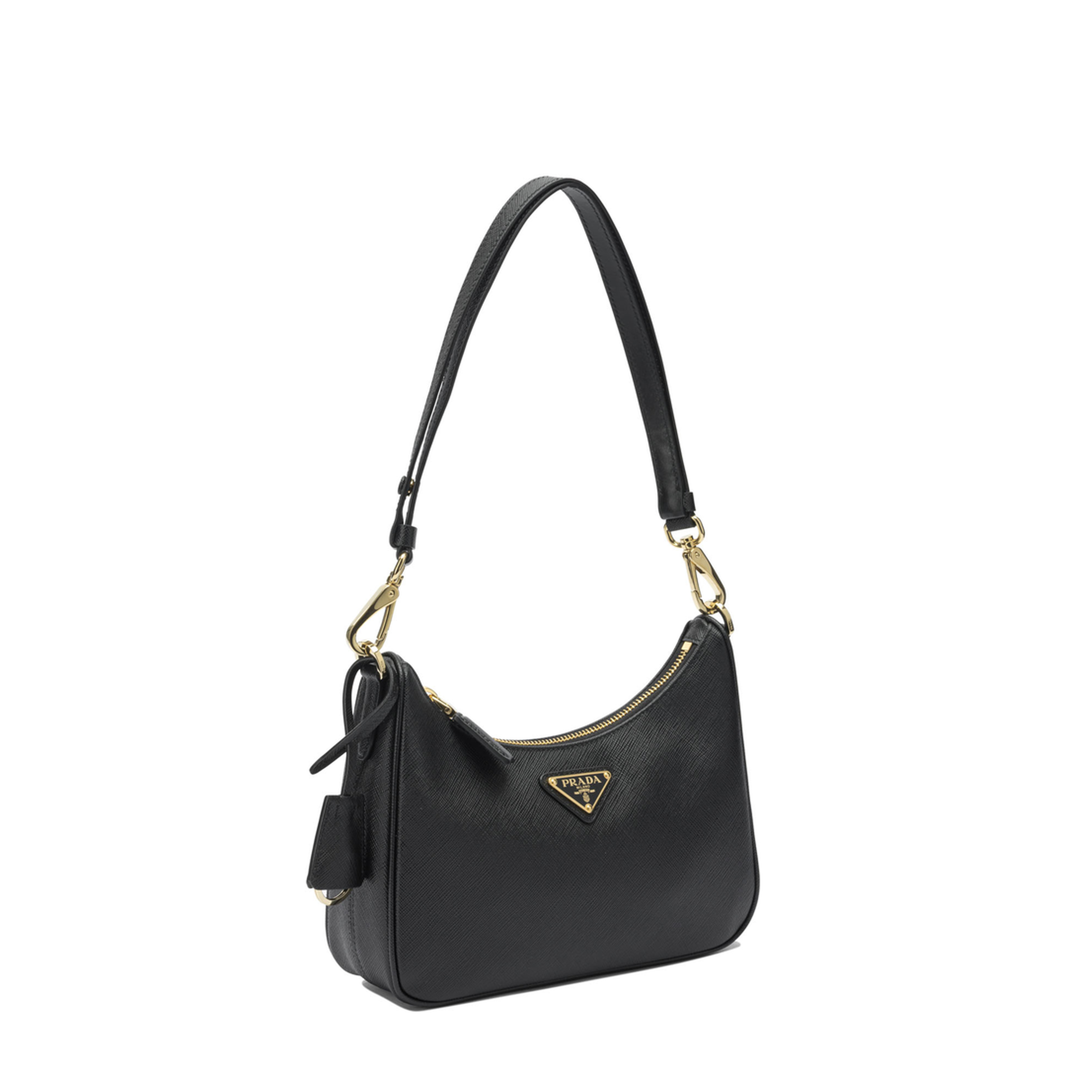 Re-Edition Mini Saffiano Leather Bag - Black - Image 1