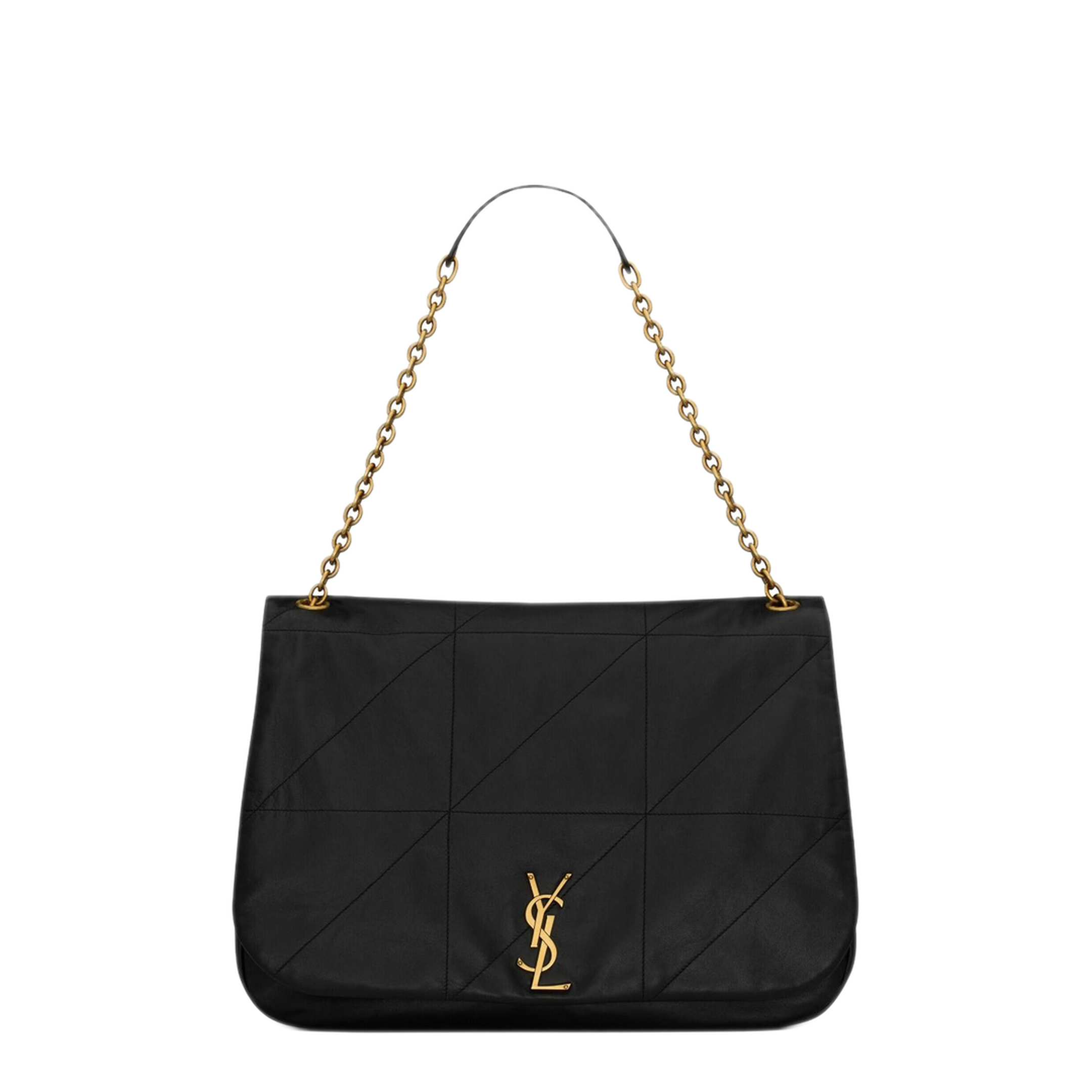 Jamie Maxi Lambskin Shoulder Bag - Black - Image 1