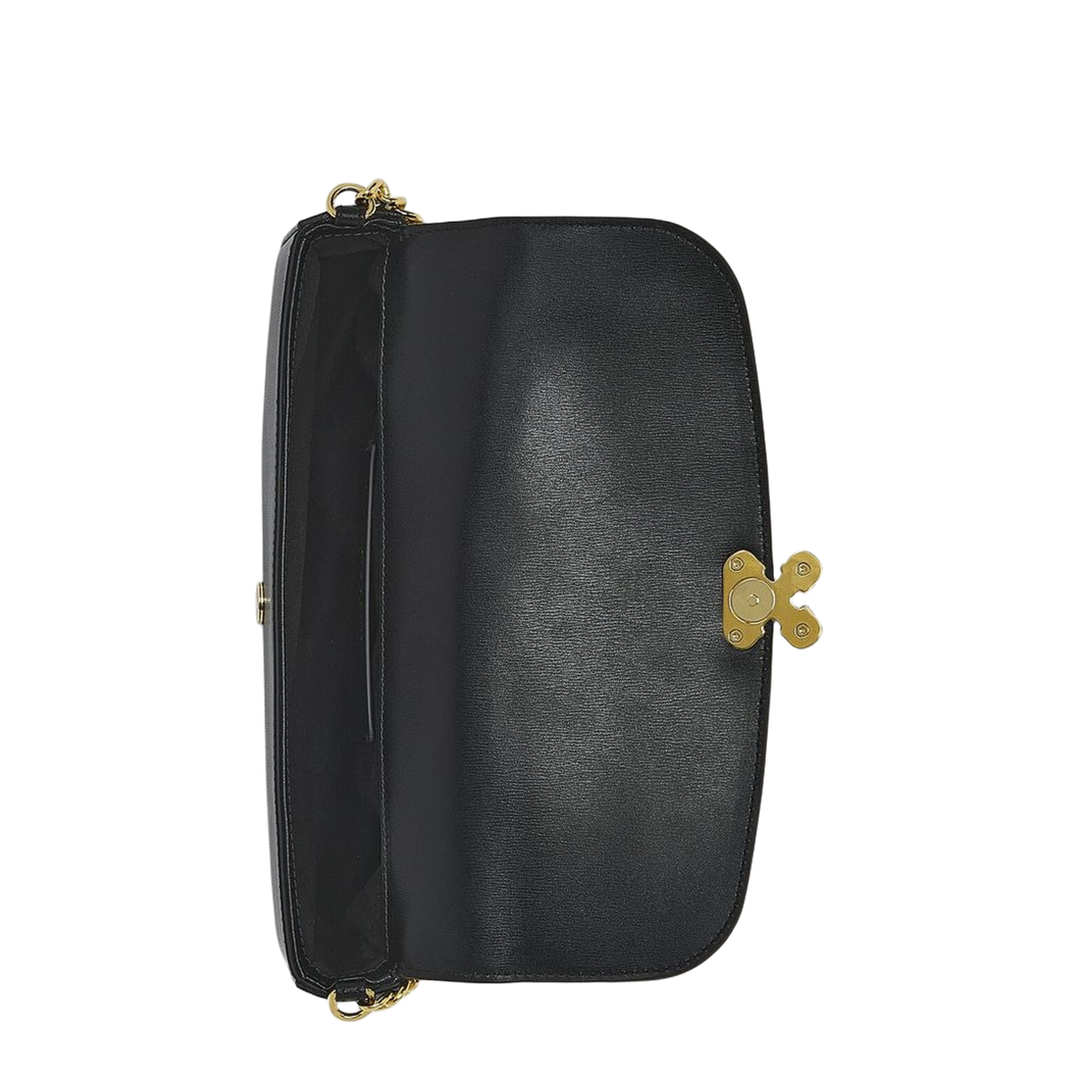 Skull Flower Bag Calf Leather Crossbody - Black - Image 3