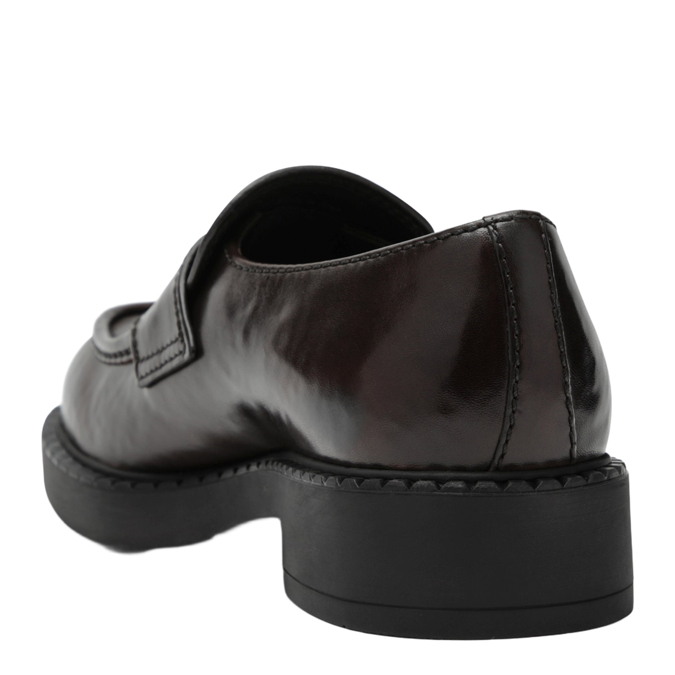 Chocolate Leather Loafers in Brown Leather - Image 2