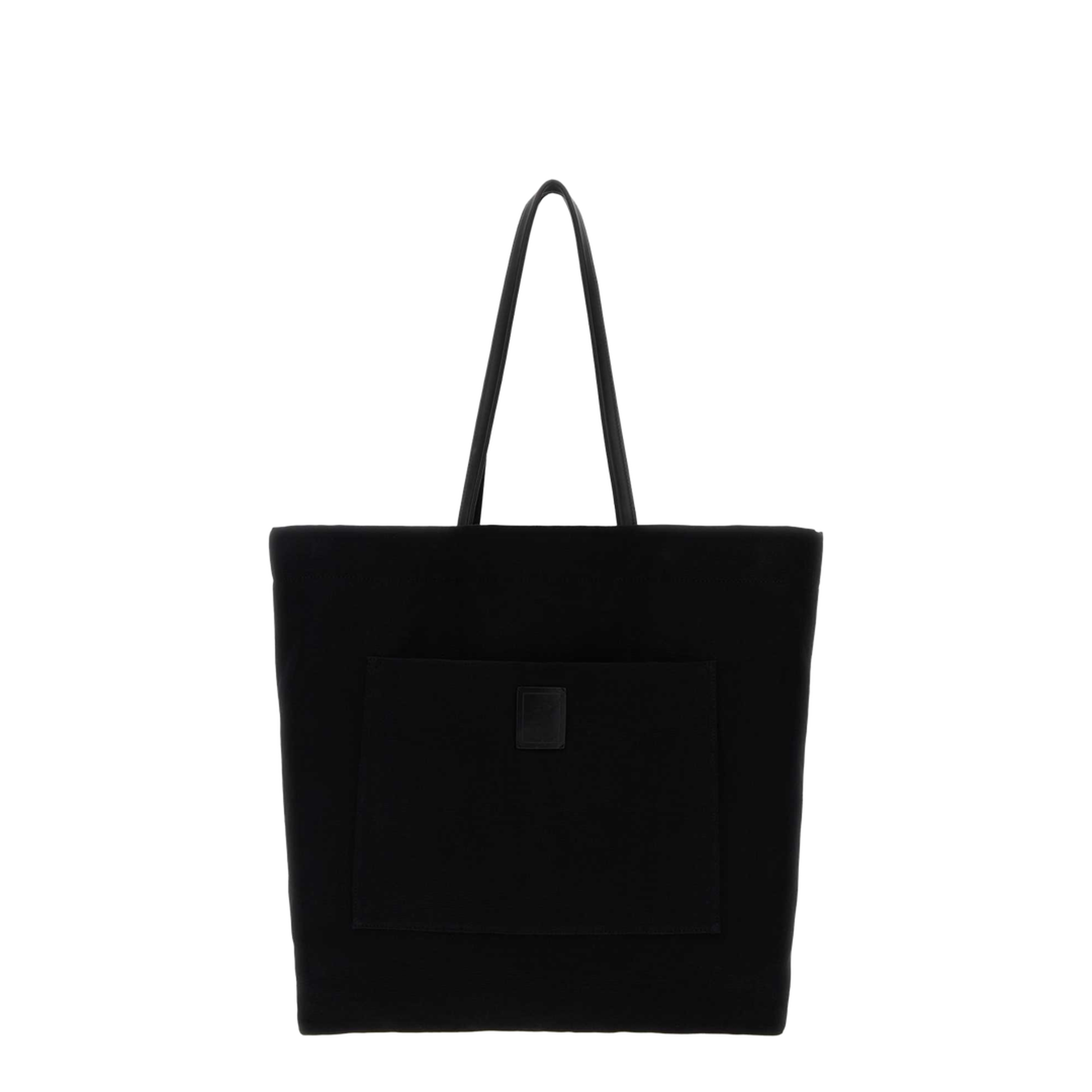 Black Canvas Tori Shopping Bag - Image 1