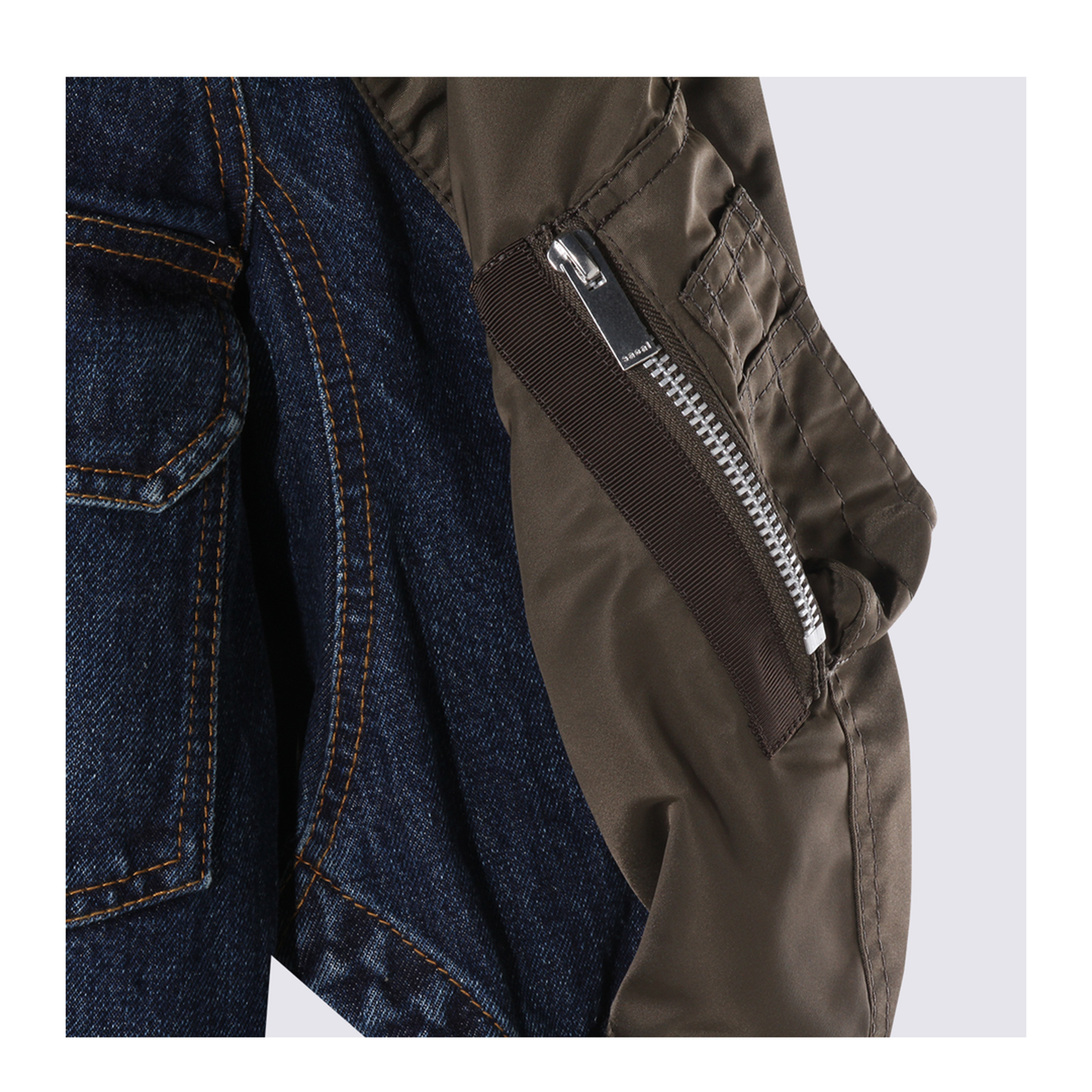 Denim Bomber Jacket - Image 6