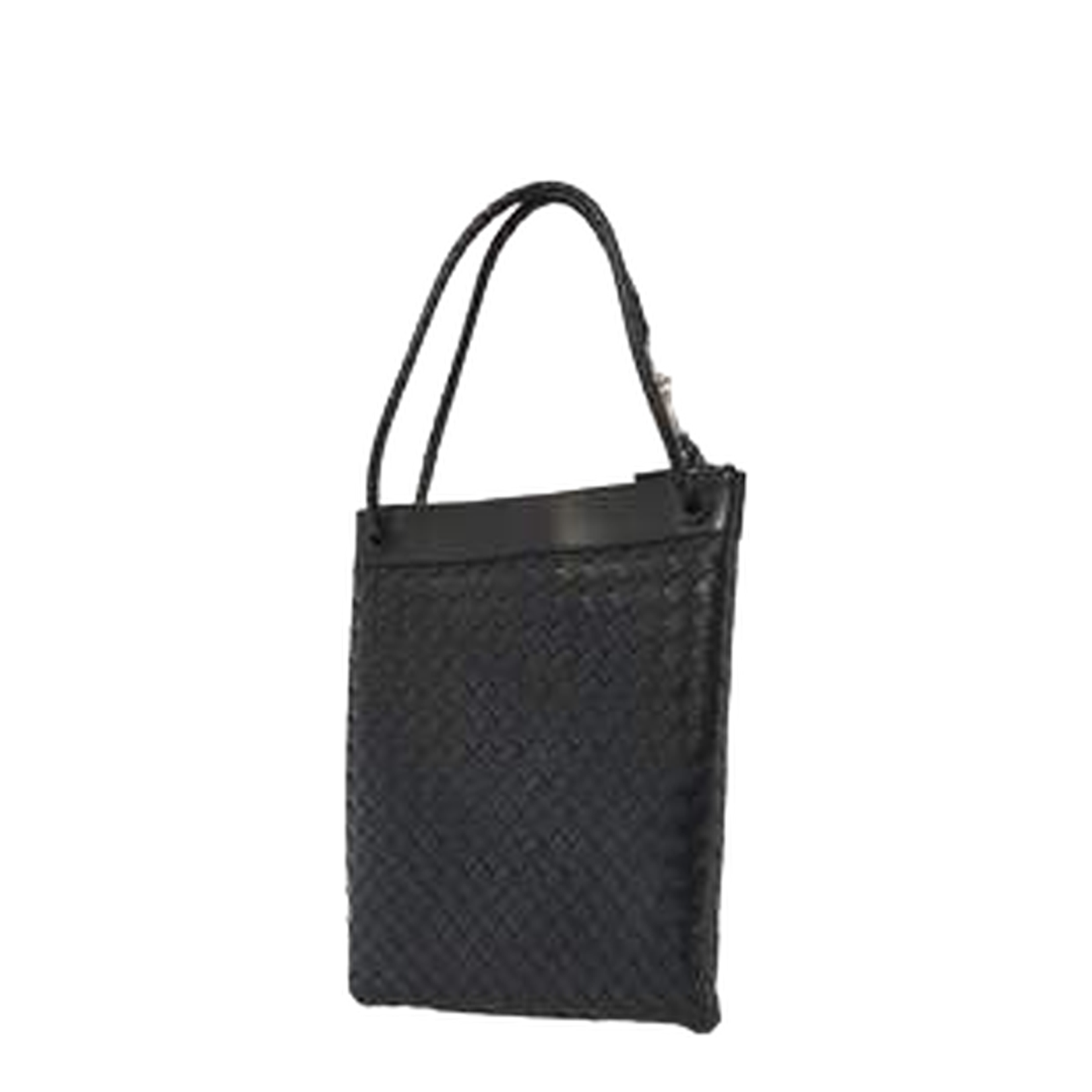 Andiamo Flat Leather Tote Bags - Black - Image 3