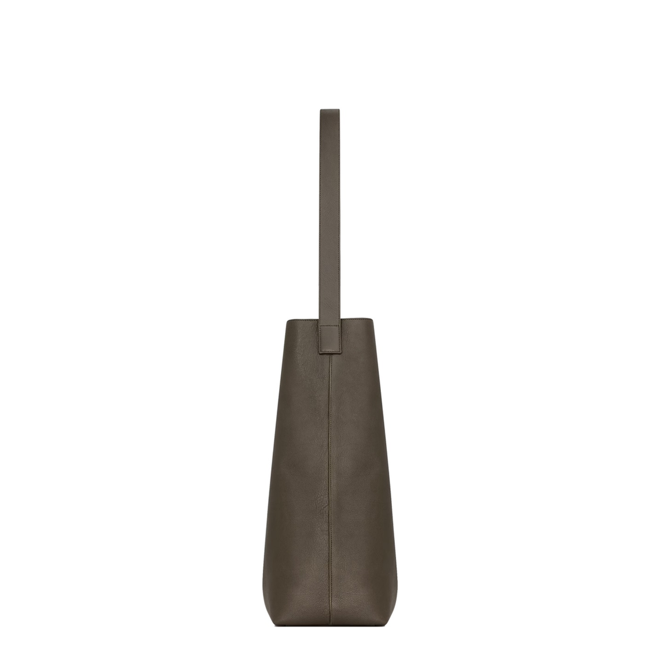 Bold Hobo Bag in Leather in Grey & Silver - Image 5