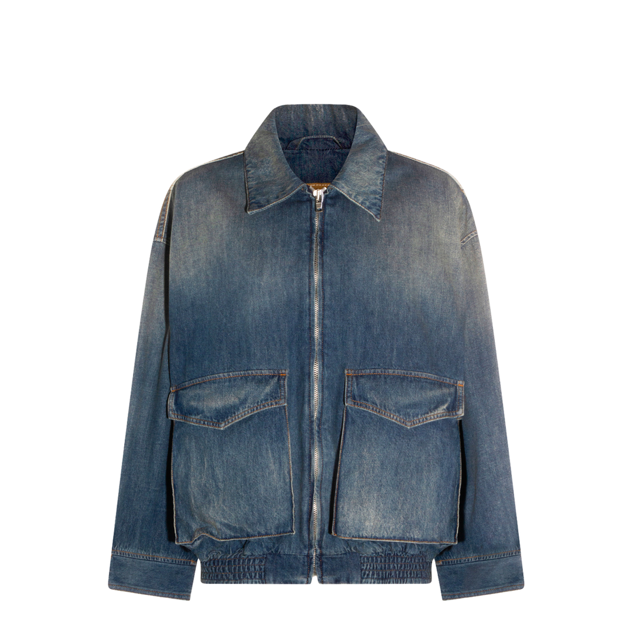 Blue Denim Jacket With Flap Pockets - Image 1