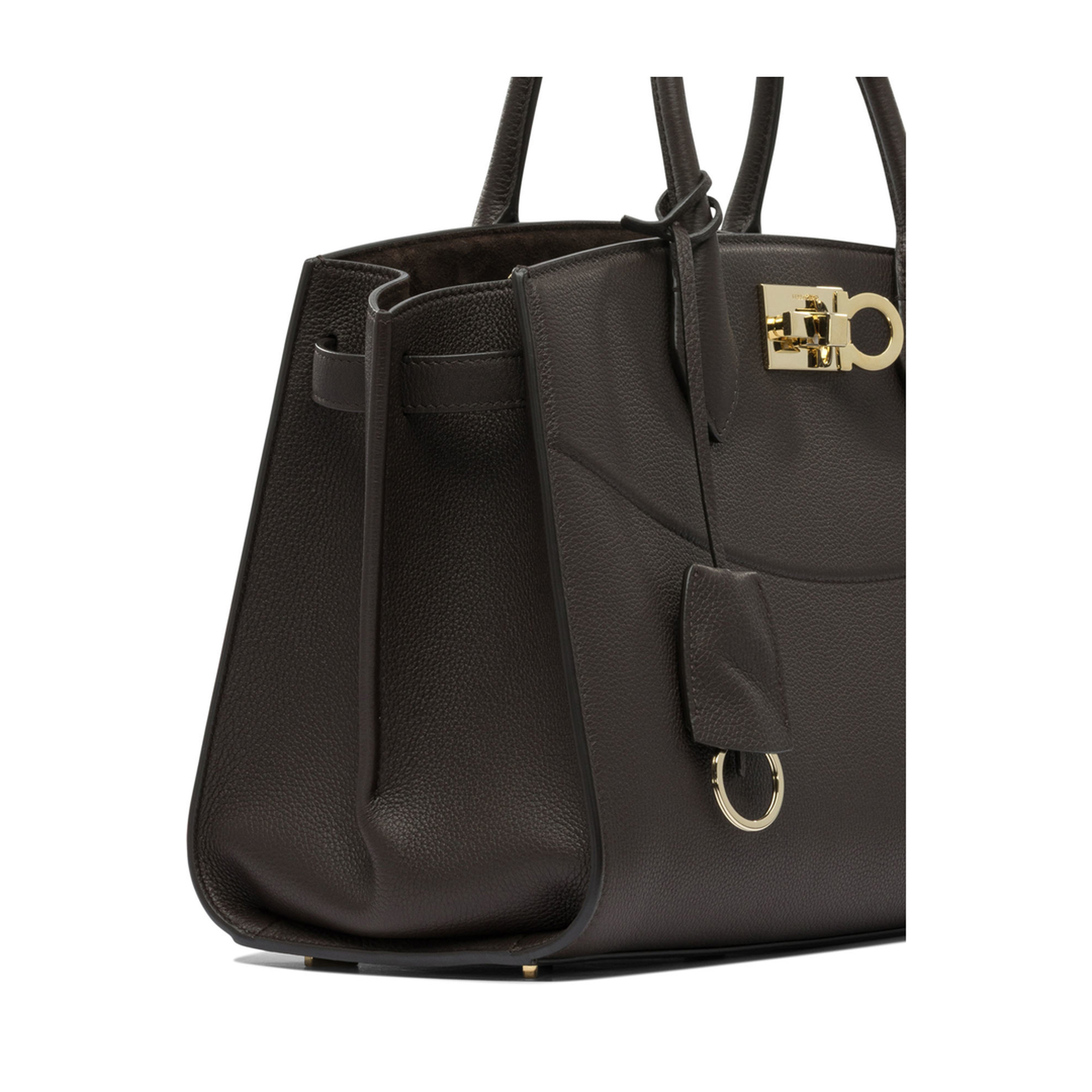 Studio Soft Calf Leather Tote Bag - Cognac Brown - Image 3