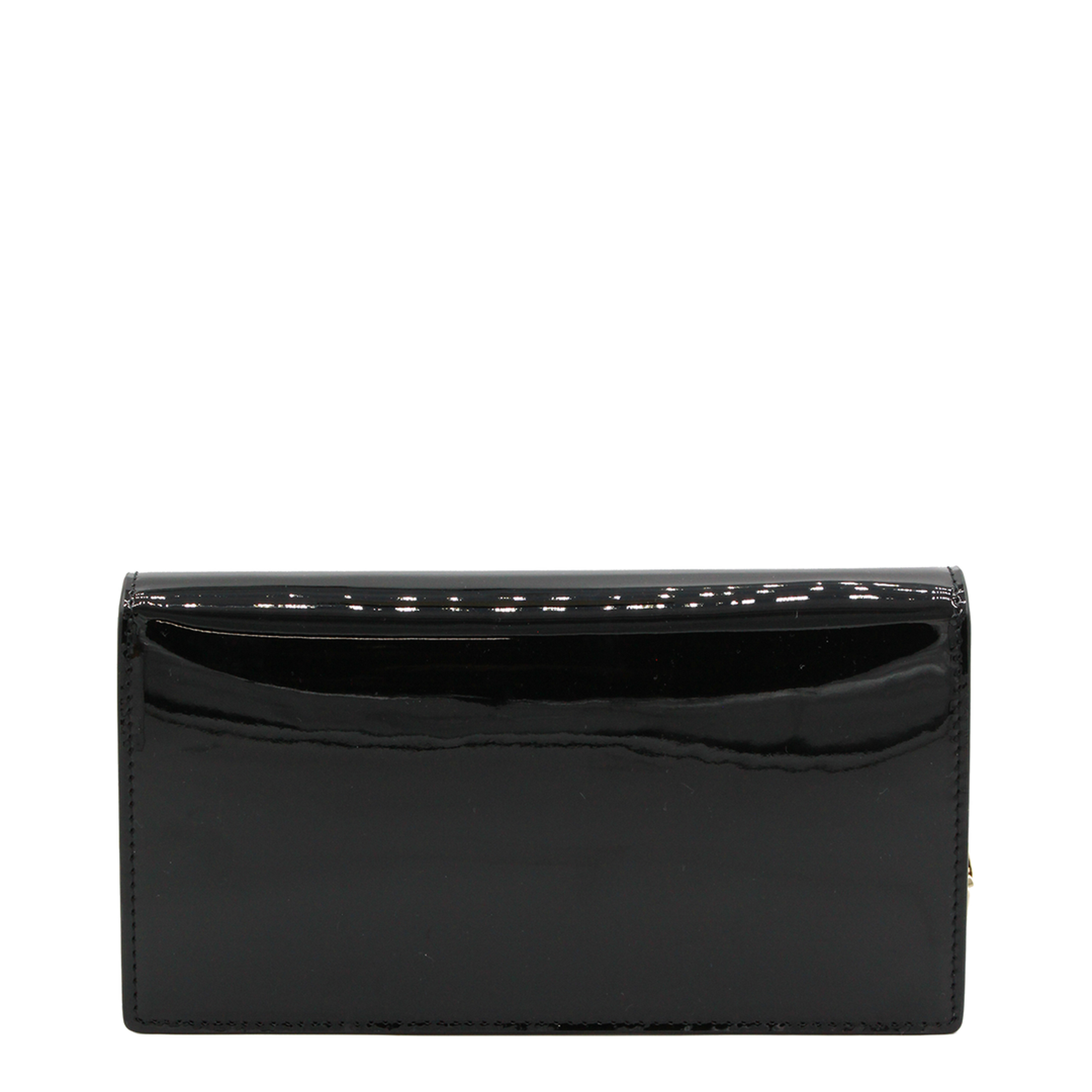 Bettina Patent Calf Leather Clutch - Black - Image 5
