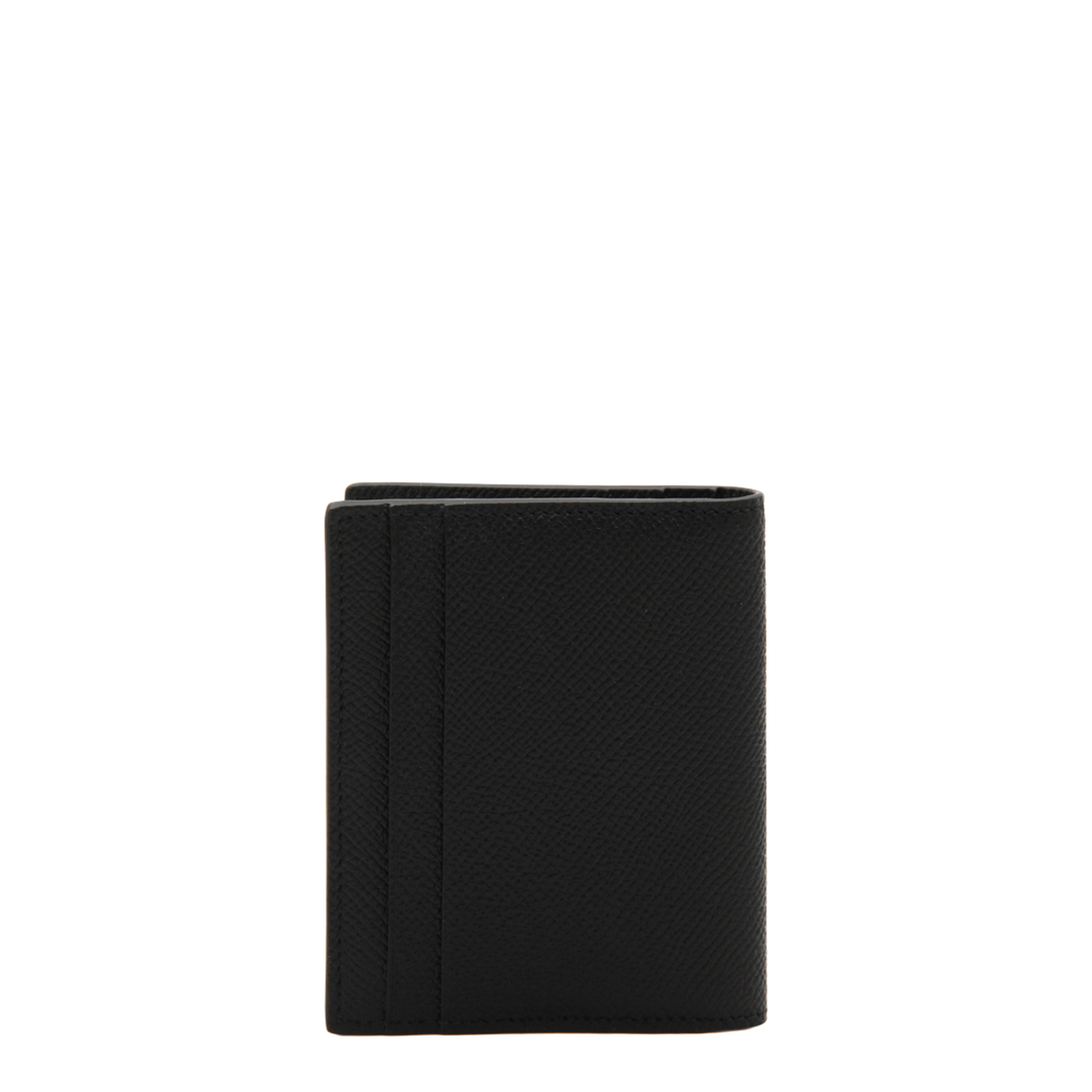 Gancini Credit Card Holder Calfskin Leather - Black - Image 3