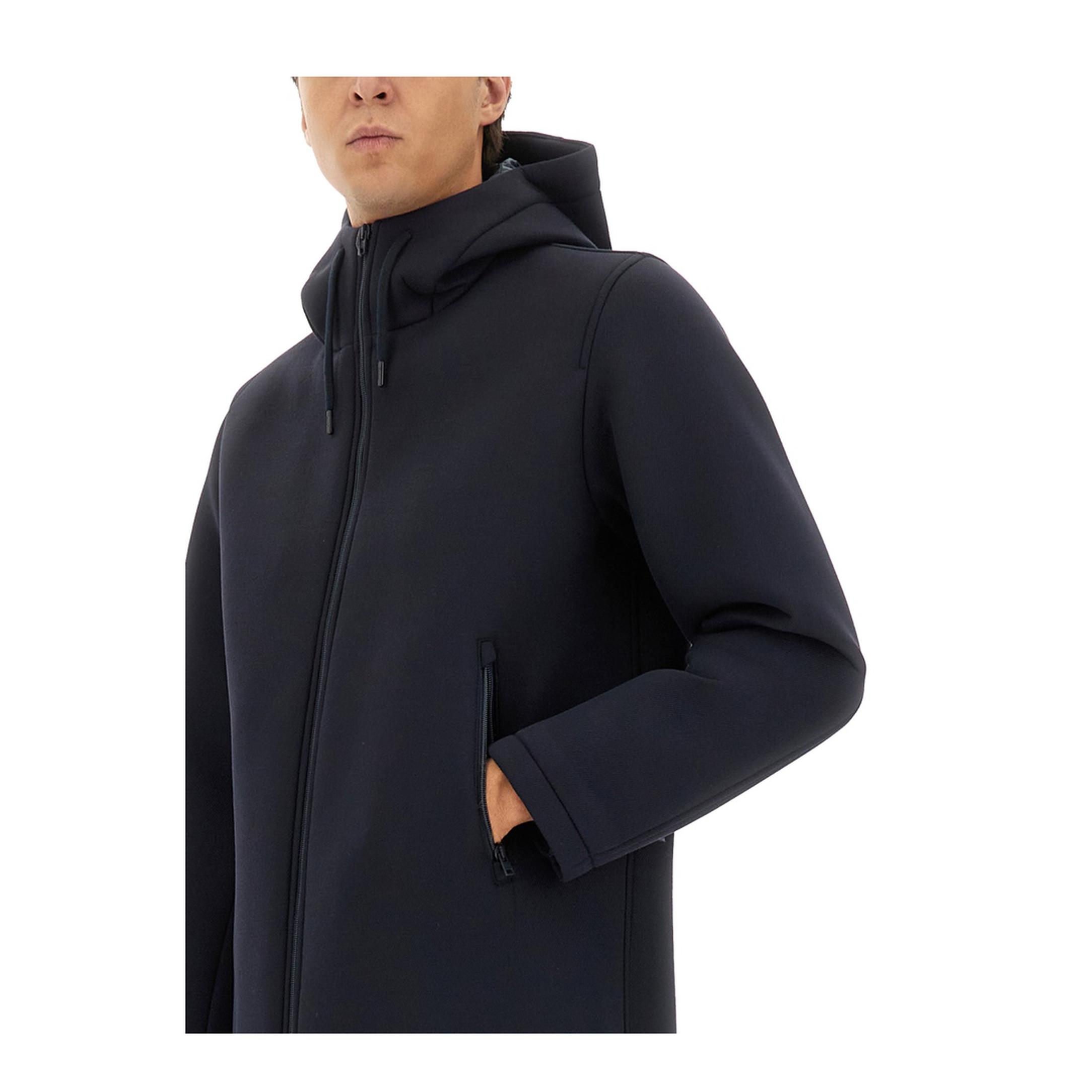 Long Parka in Three Layers Scuba - Image 4