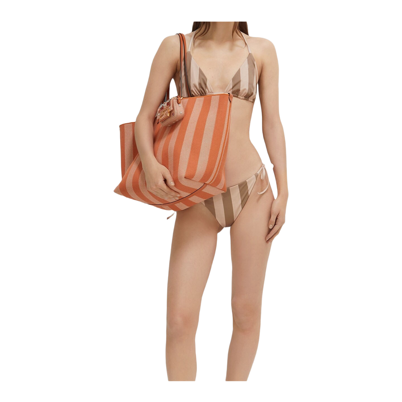 Roll Large Canvas Shopper Bags - Orange - Image 4