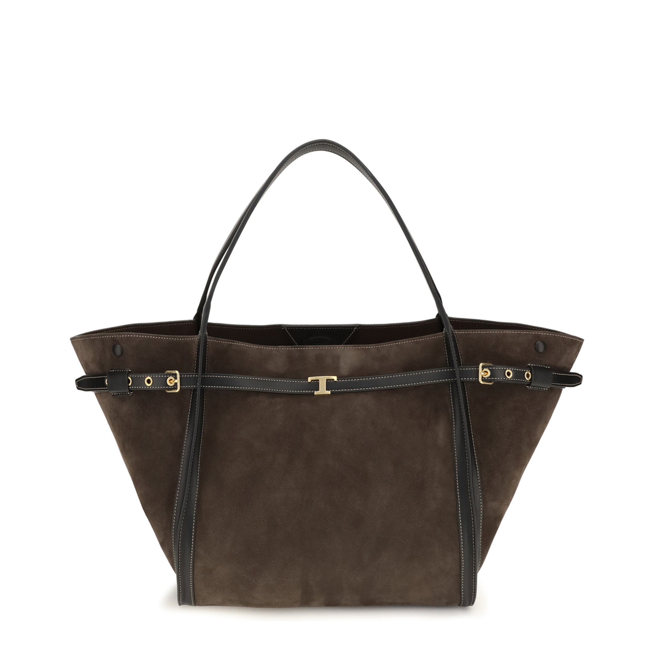T Timeless Medium Calfskin Tote - Brown - Image 1
