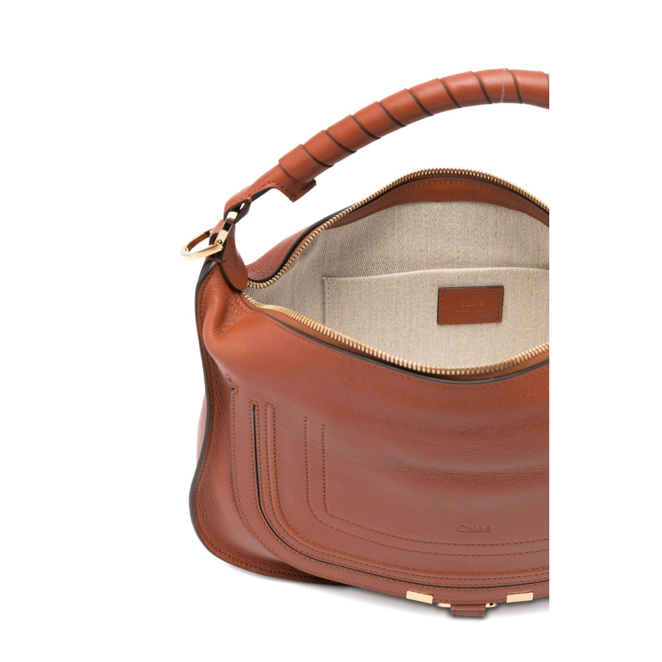 Marcie Small Calfskin Shoulder Bag - Clay Brown - Image 4