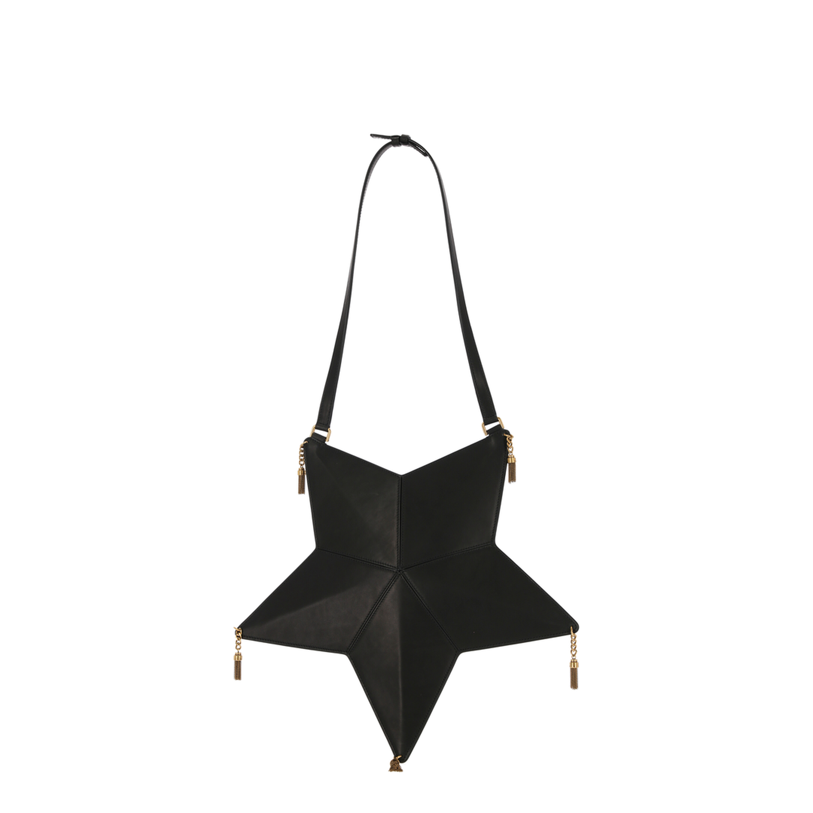 Astro Medium Leather Shoulder Bags - Black - Image 1