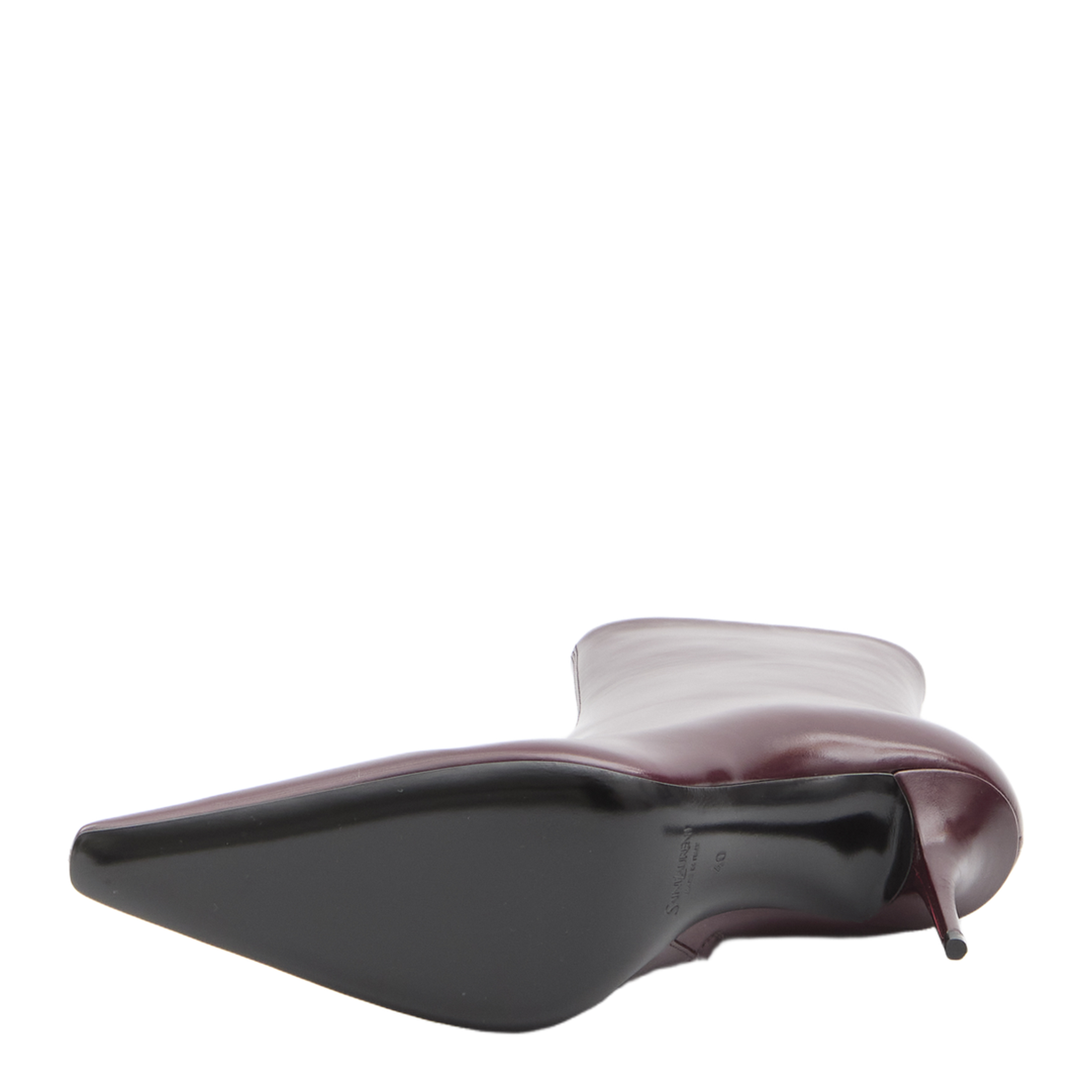 Ashley Booties in Smooth Leather in Bordeaux - Image 4