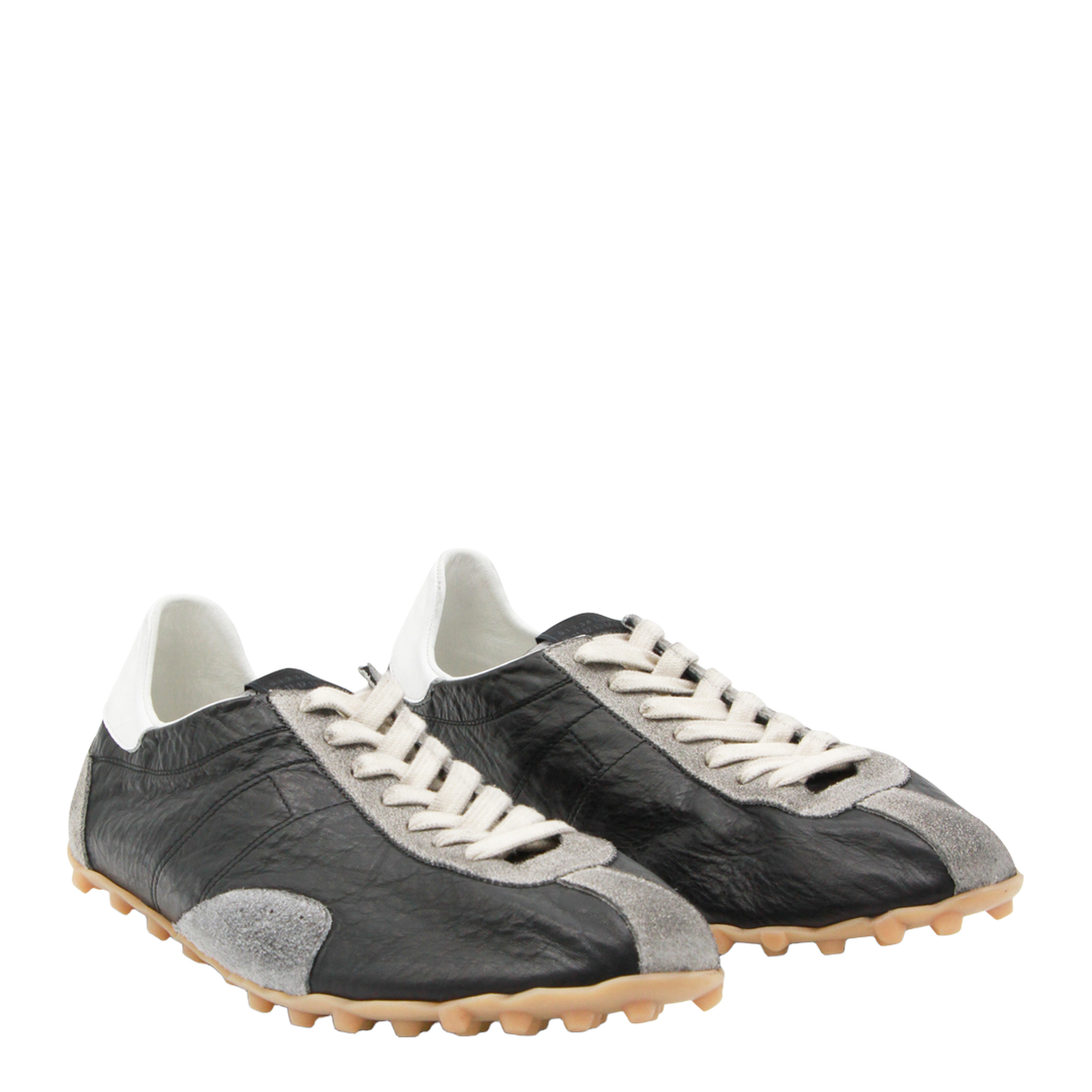 Sprinters Sneakers In Black Leather And Vintage Suede - Image 3