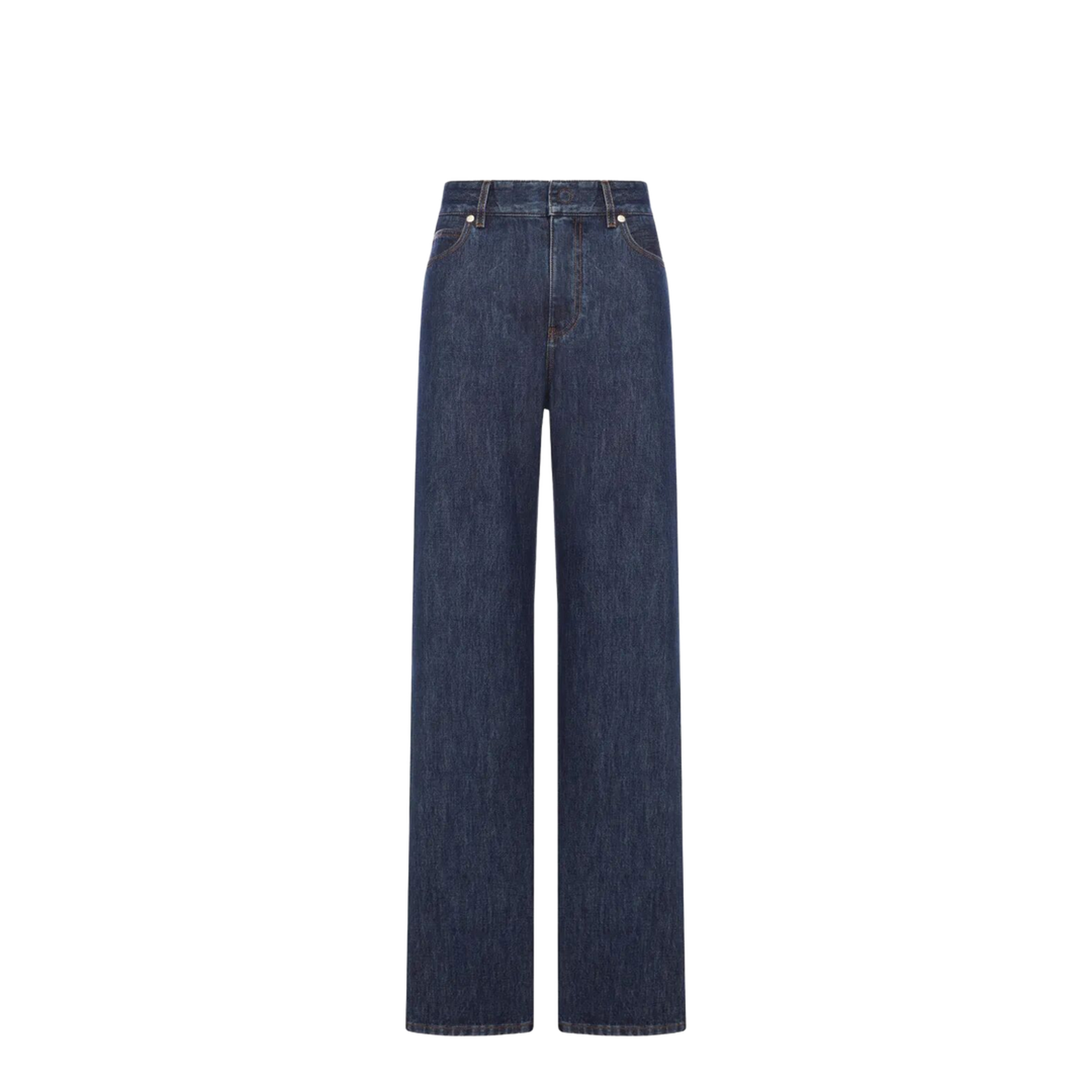 High-Waisted and Straight Leg Five-Pocket Jeans - Image 1