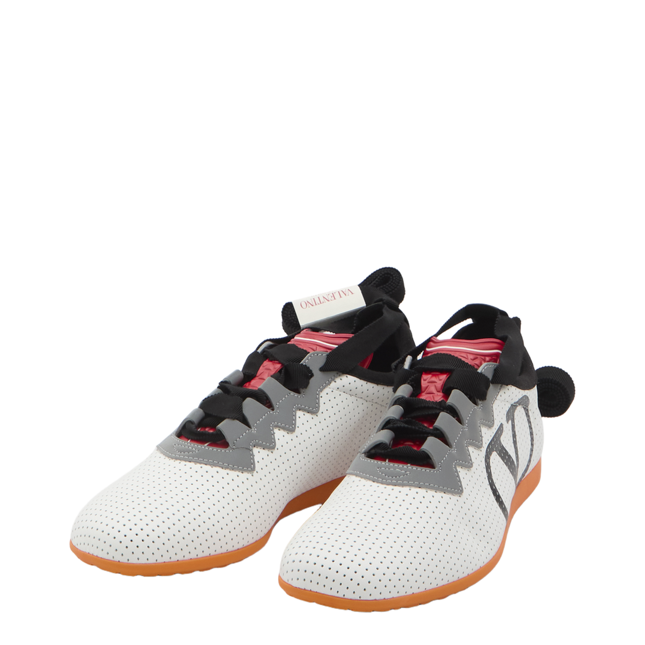 White Perforated Nappa Leather Chromathon Sneaker - Image 2