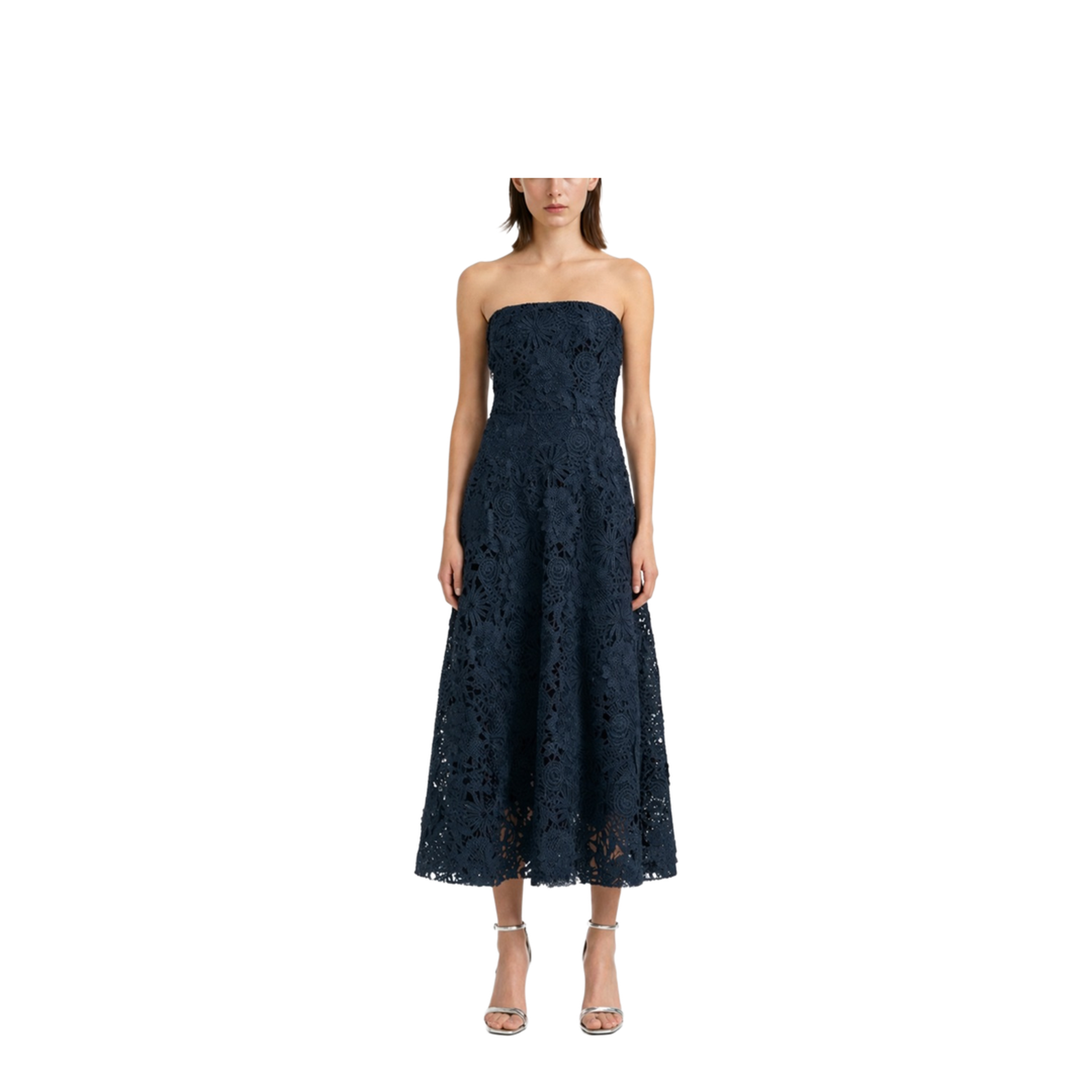 3D Lace Flared Midi Dress - Image 2