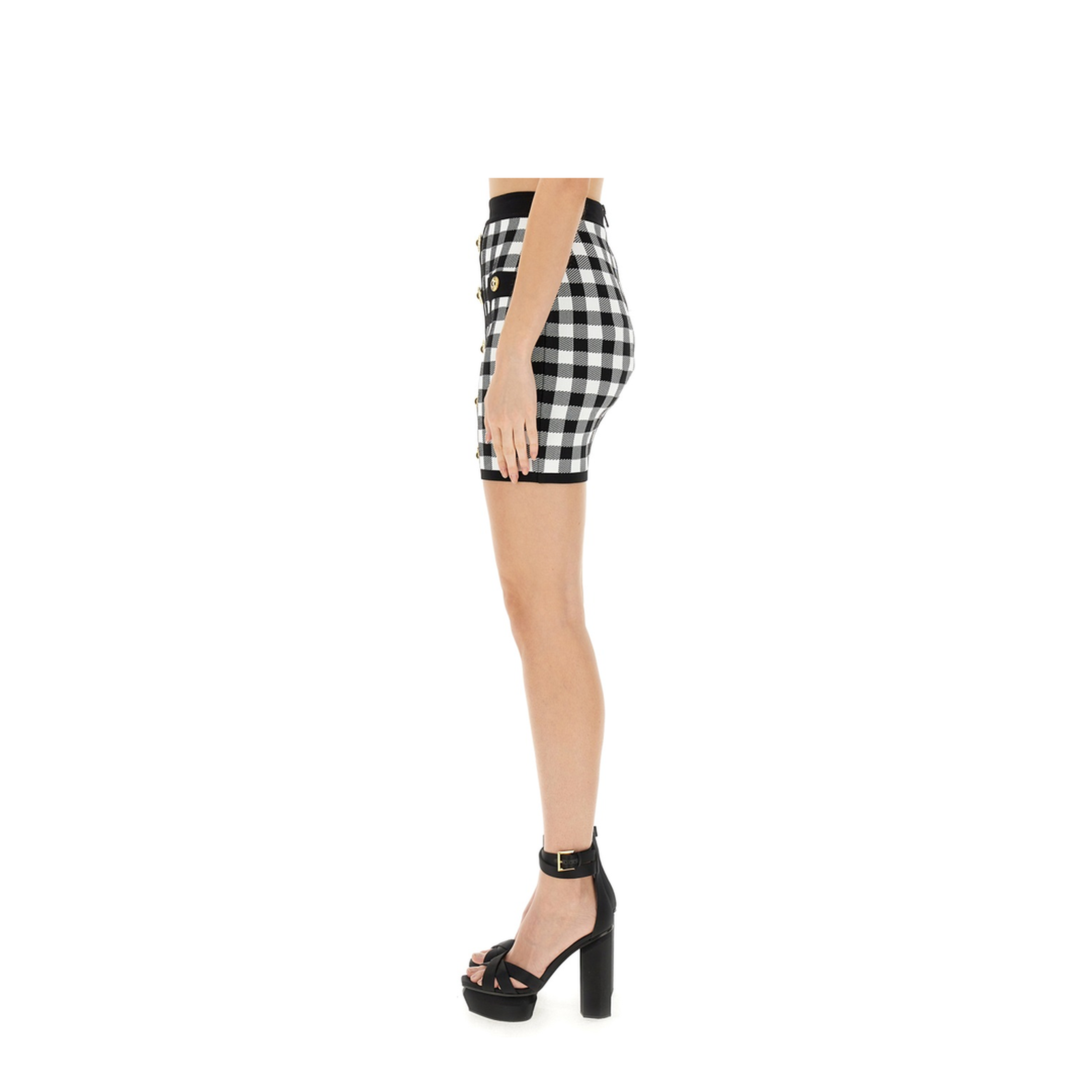 Logo Button Vichy Skirt - Image 3