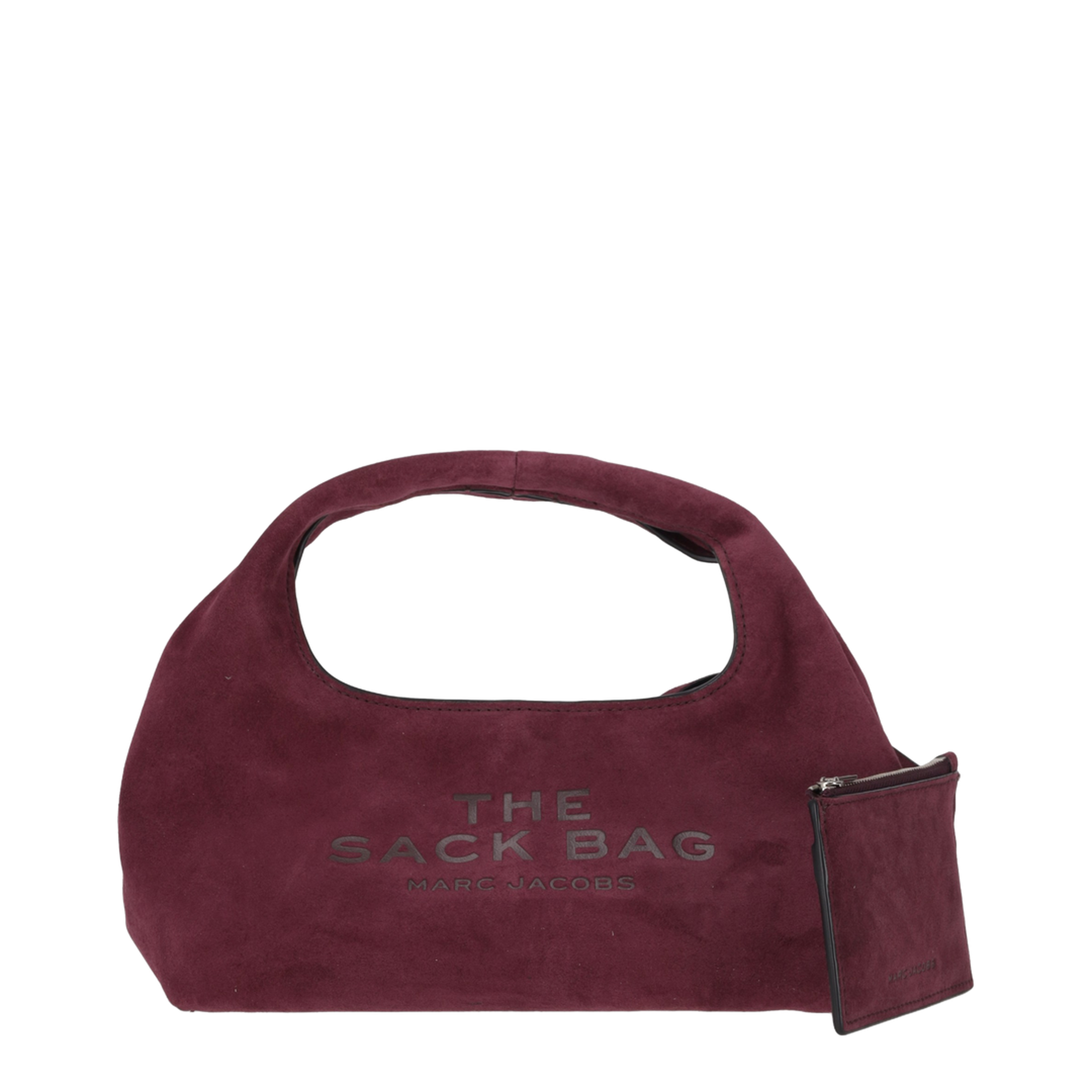 Mini Calf Suede Satchel Crossbody Bag - Burgundy - Image 2