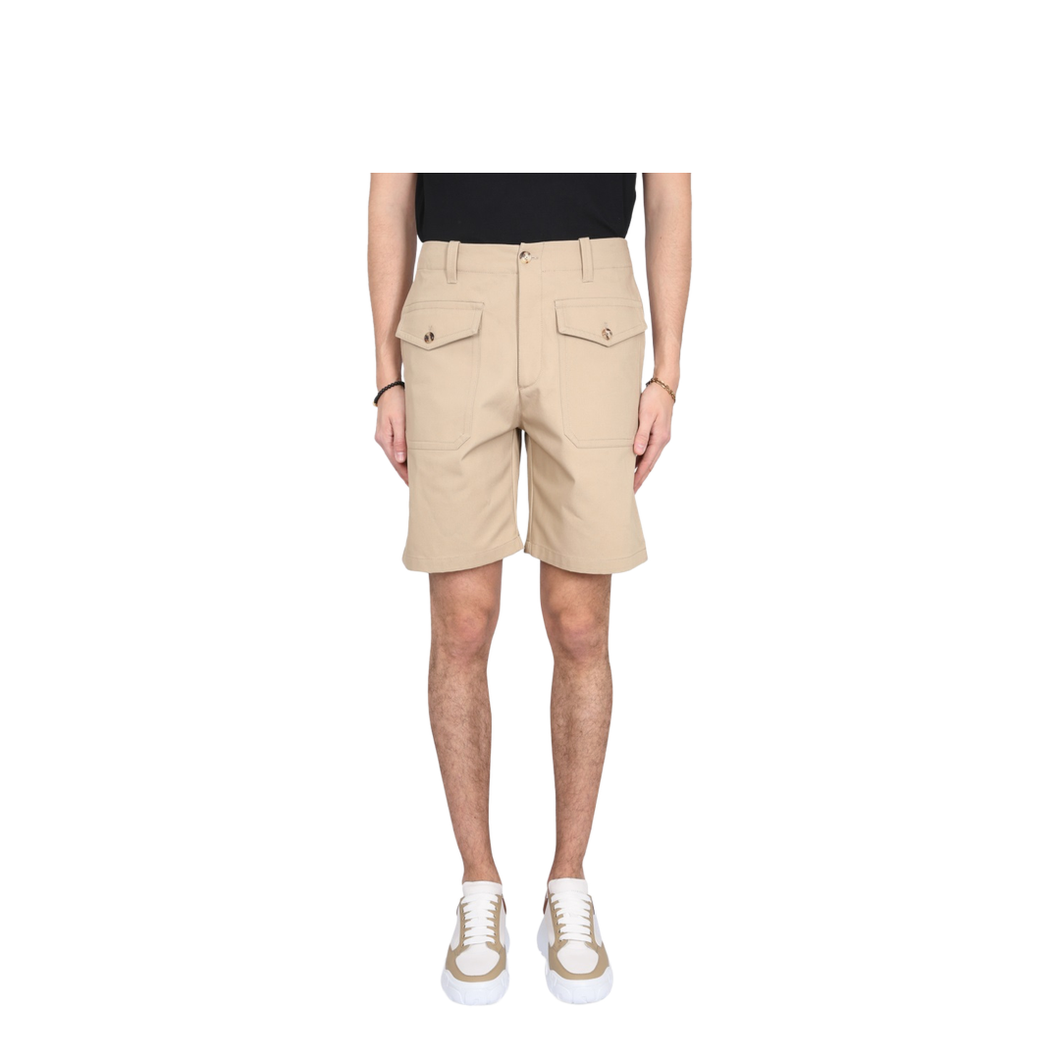 Cappuccino Cotton Bermuda Shorts - Image 1