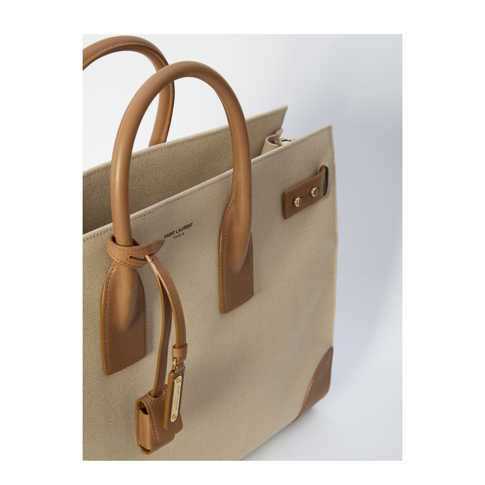 Sac de Jour Large Canvas Tote Bags - Beige - Image 4