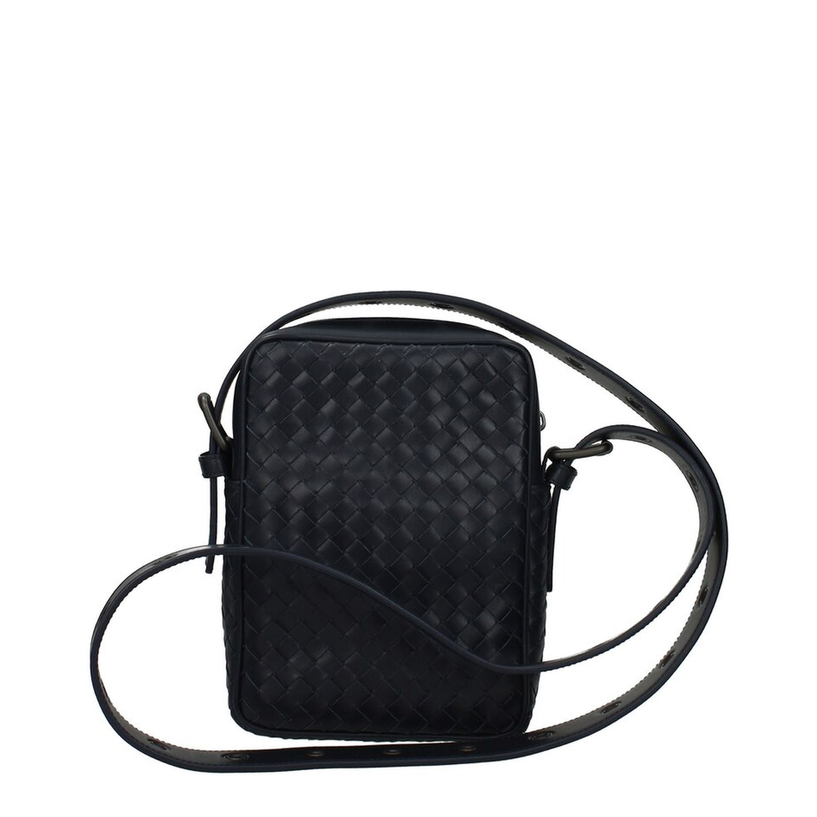 Intrecciato Small Leather Crossbody Bags - Black - Image 3