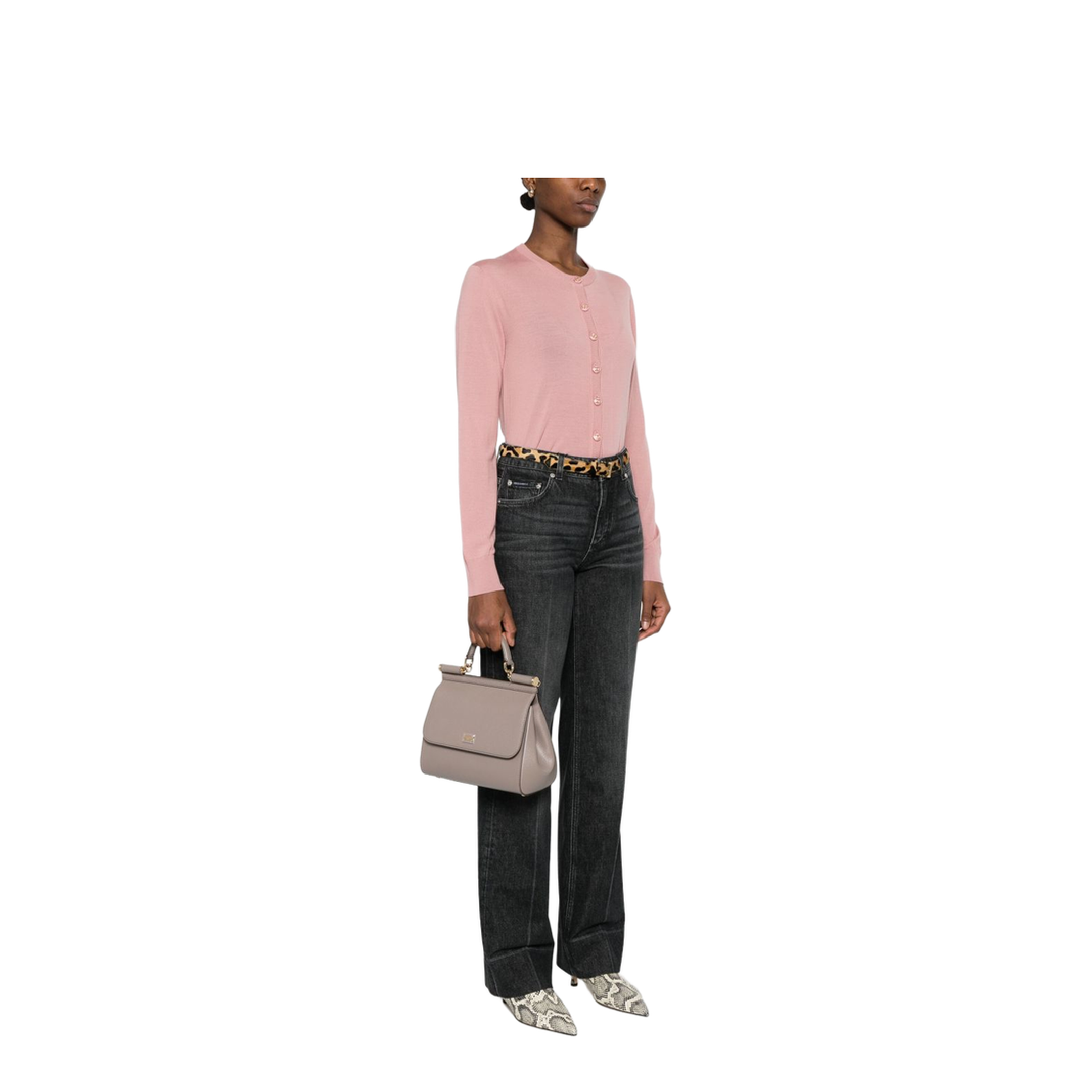 Sicily Large Dauphine Calfskin Handbag - Grey - Image 3