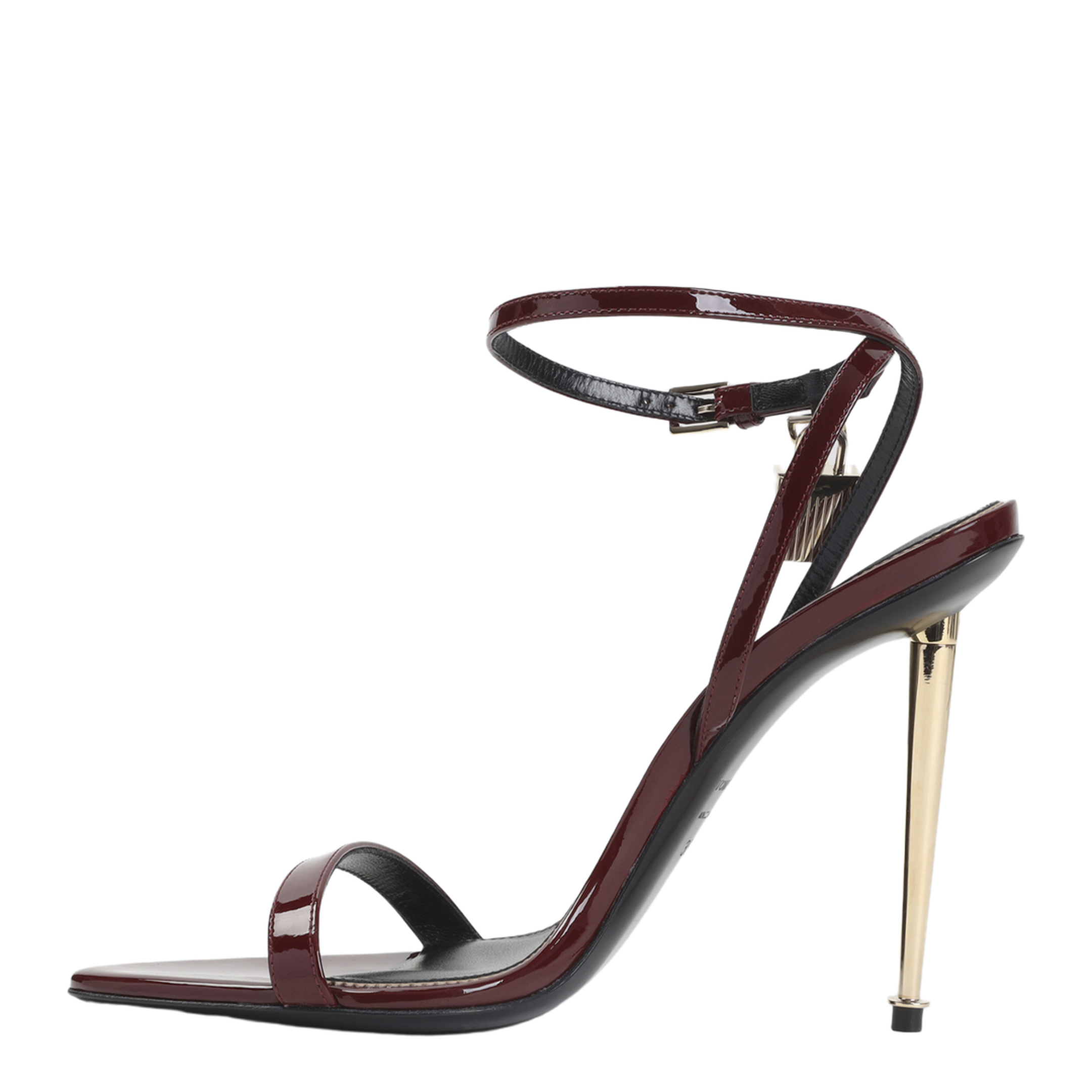 Patent Leather Pointy Naked Sandals - Image 4