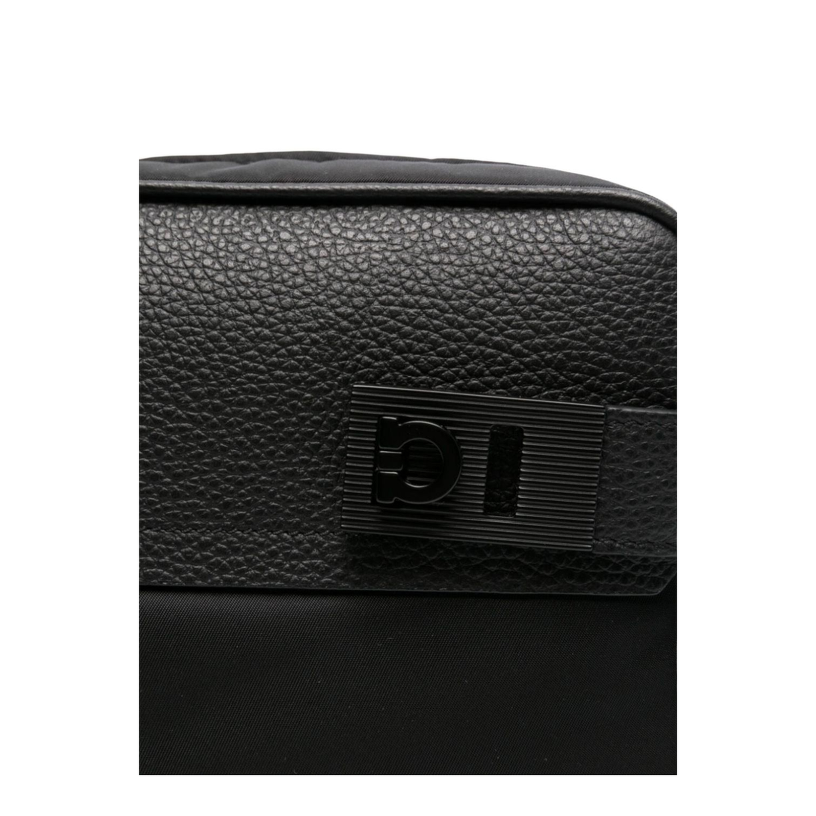 Crossbody Bag with Gancini Buckles Black - Image 5