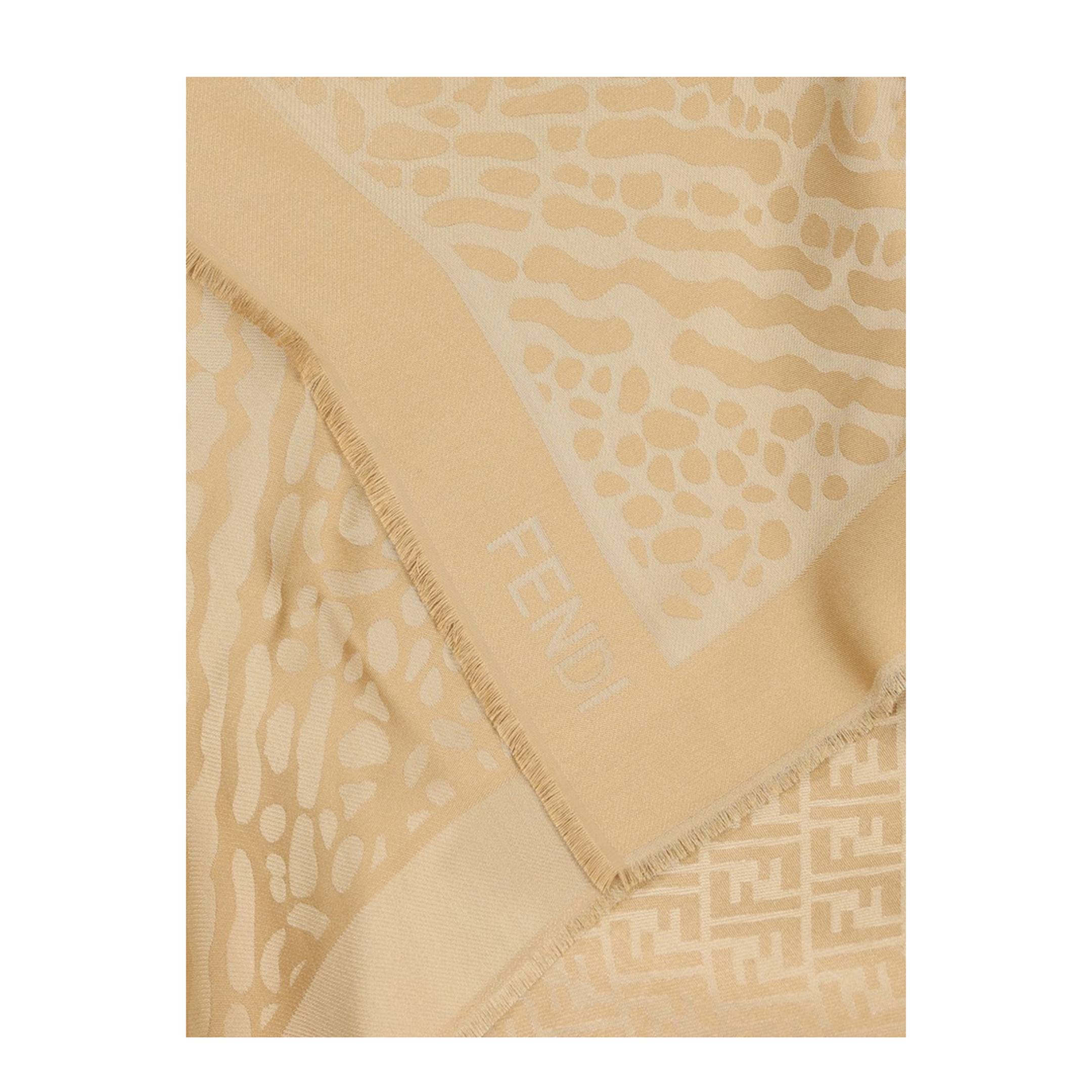 Shawl Wool and Silk Brown - Image 2