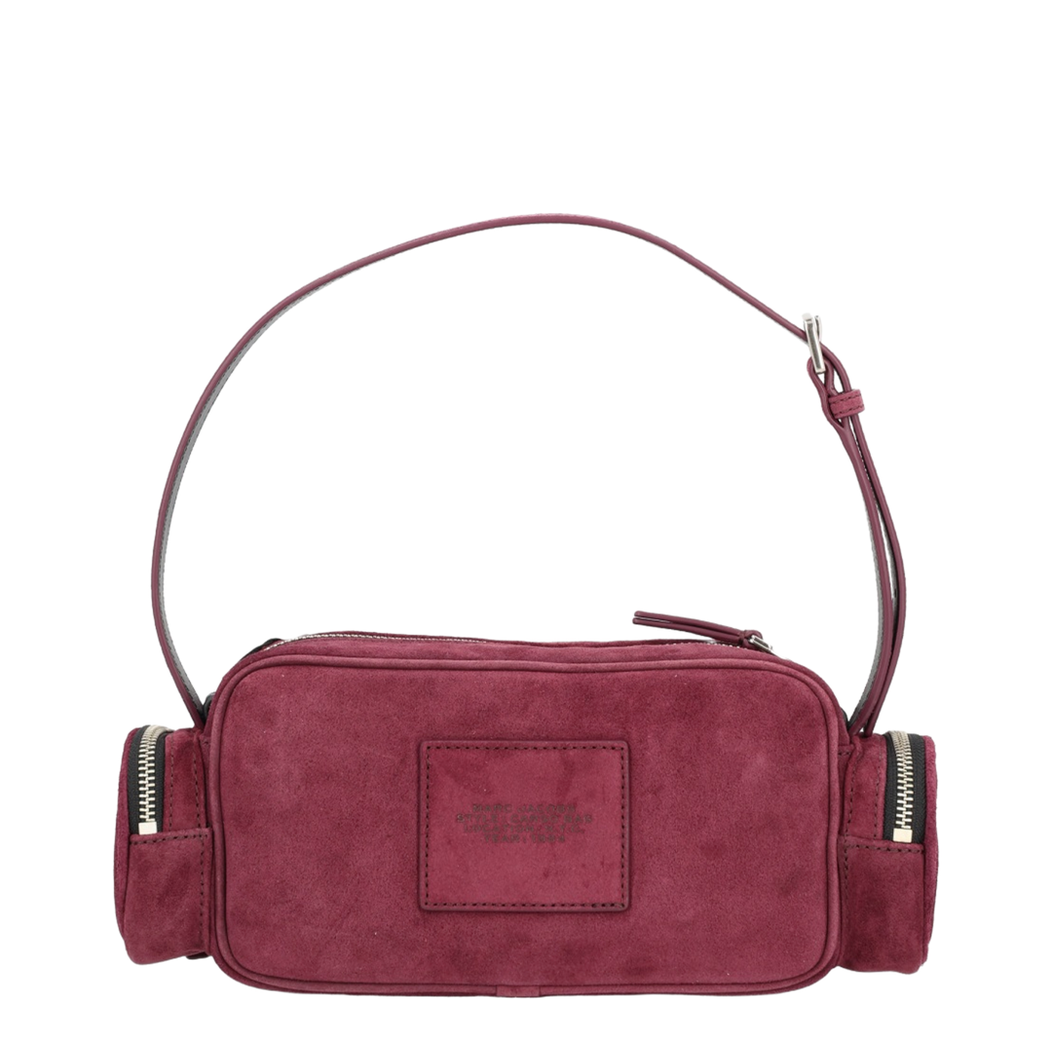 The Cargo Medium Suede Shoulder Bag - Bordeaux - Image 3