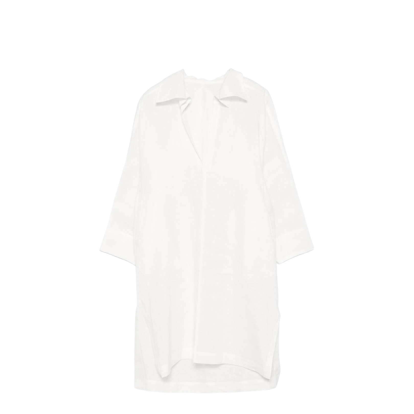 White Short Side Slits Top - Image 1