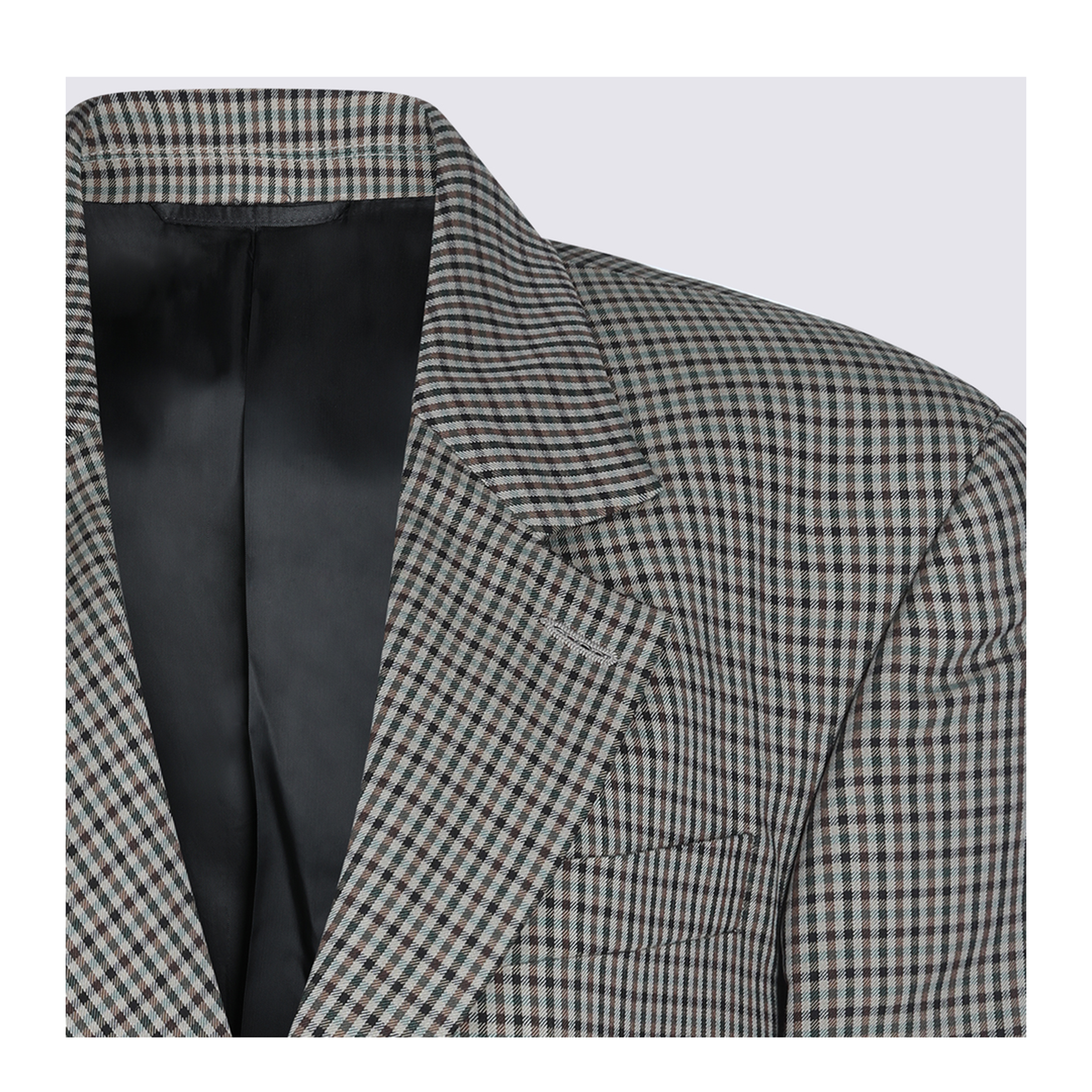 Wrap Tailored Jacket in Khaki/Brown - Image 7