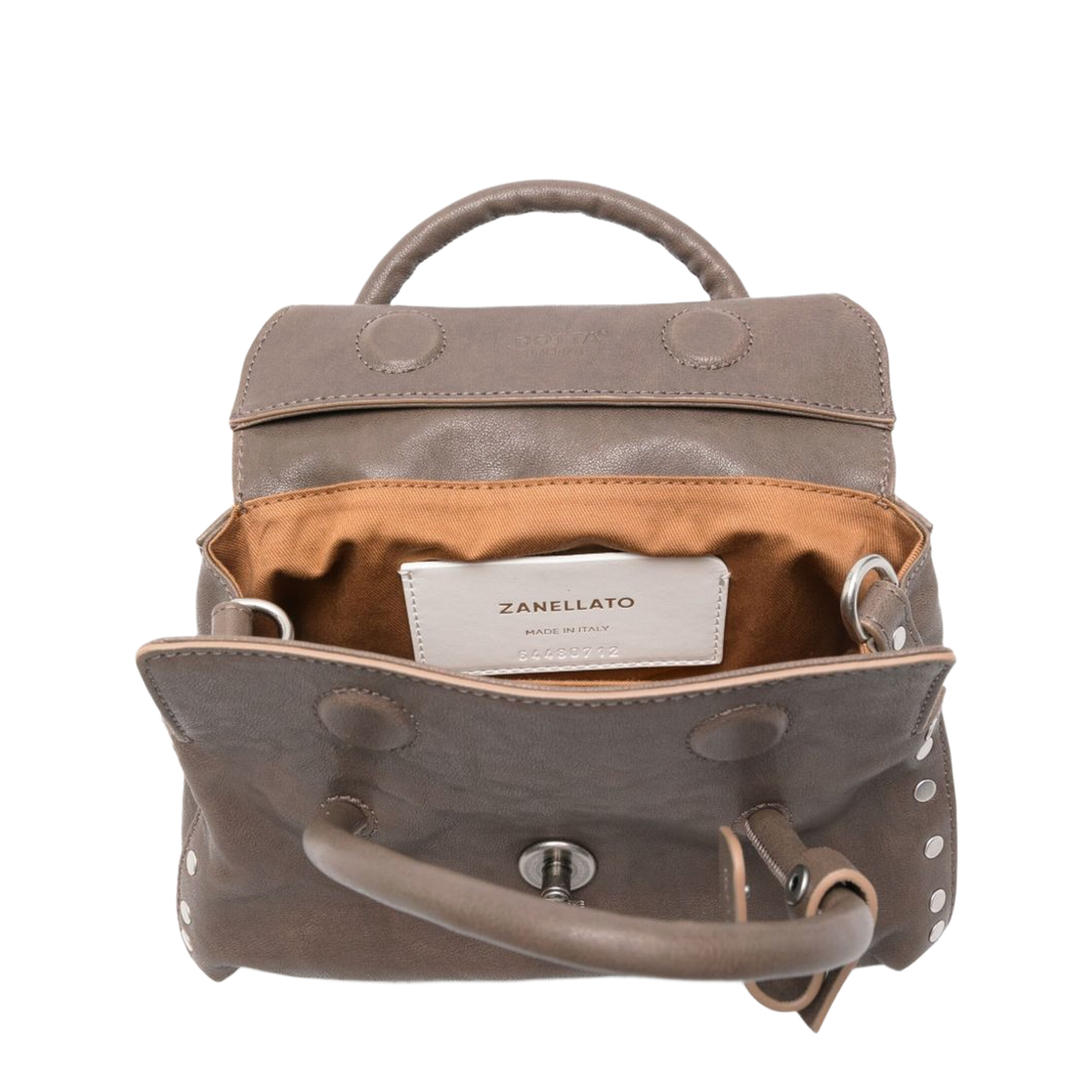 Dotta Centauro Small Calf Leather Handbag - Tobacco Brown - Image 4