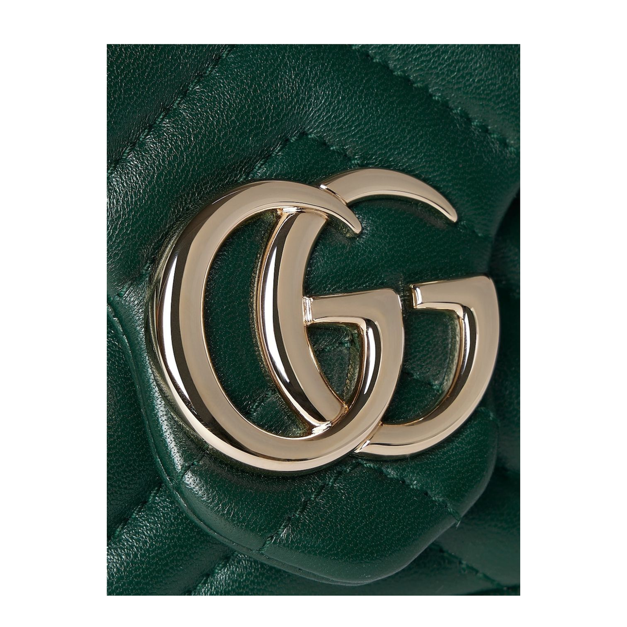 GG Marmont Mini Shoulder Bag Matelassé Nappa Leather - Green - Image 2