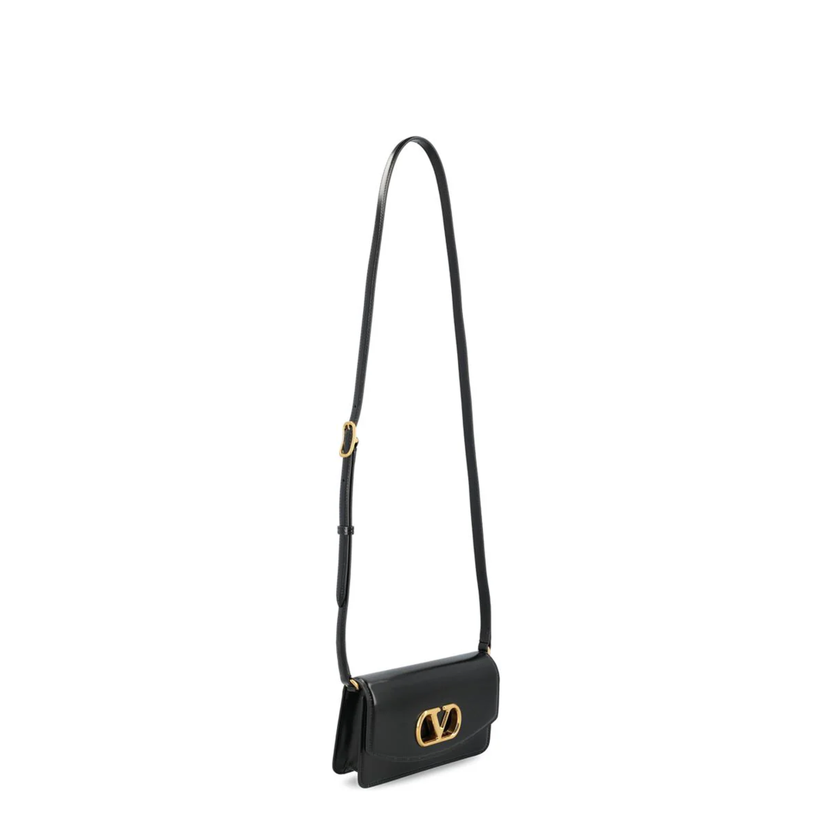 VLogo Crossbody Bags Leather Black - Image 3