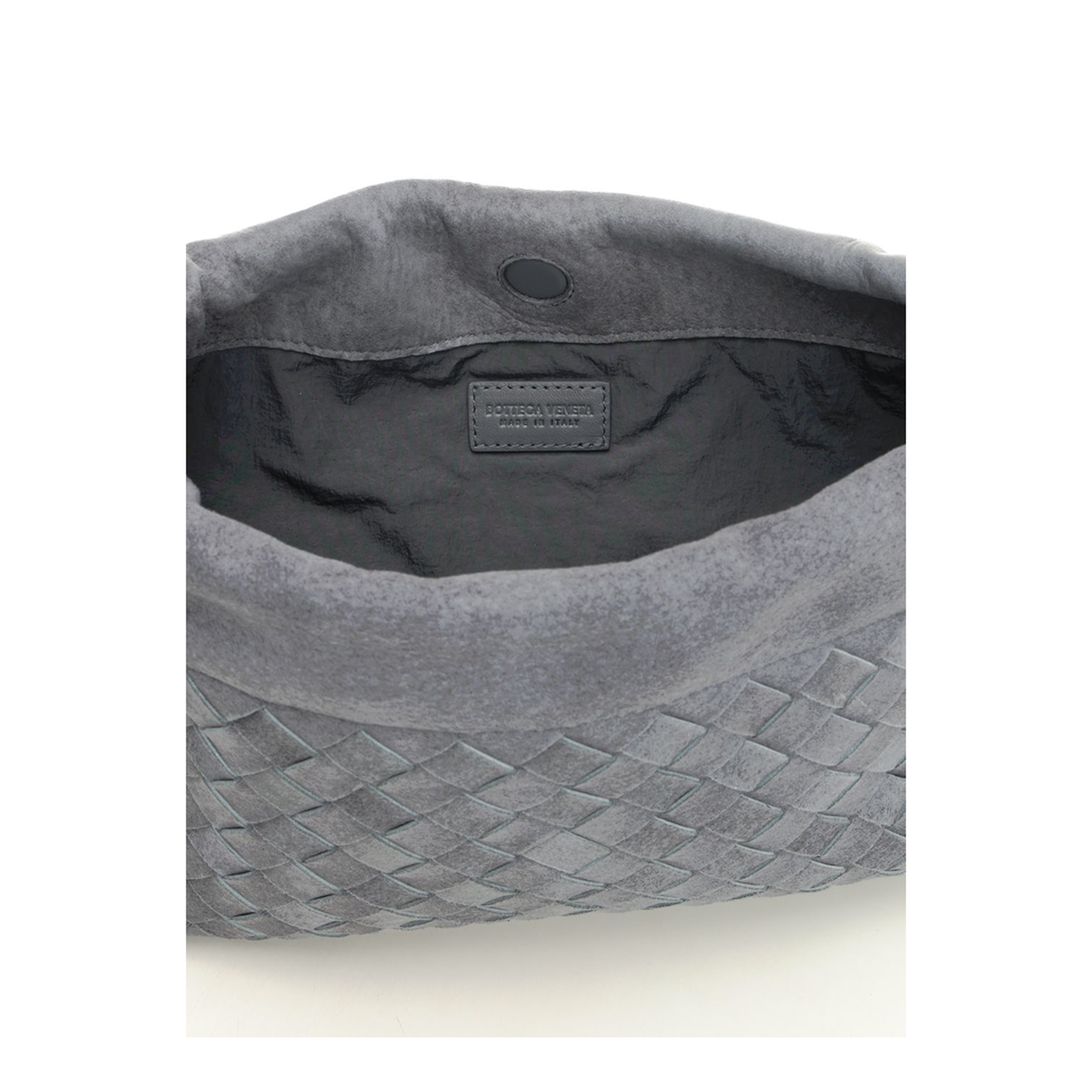 Giorno Medium Lambskin Suede Shoulder Bag - Cloudy indigo/gravel - Image 4