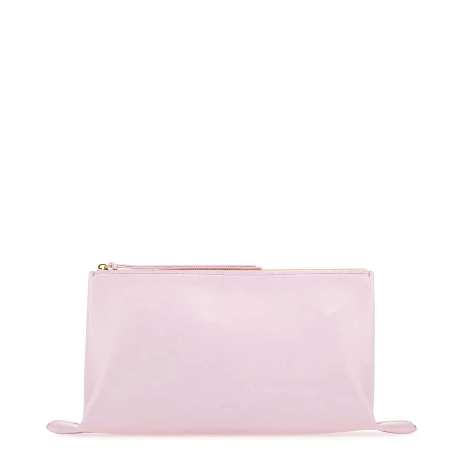 Pastel Pink Leather Medium Clutch - Image 1