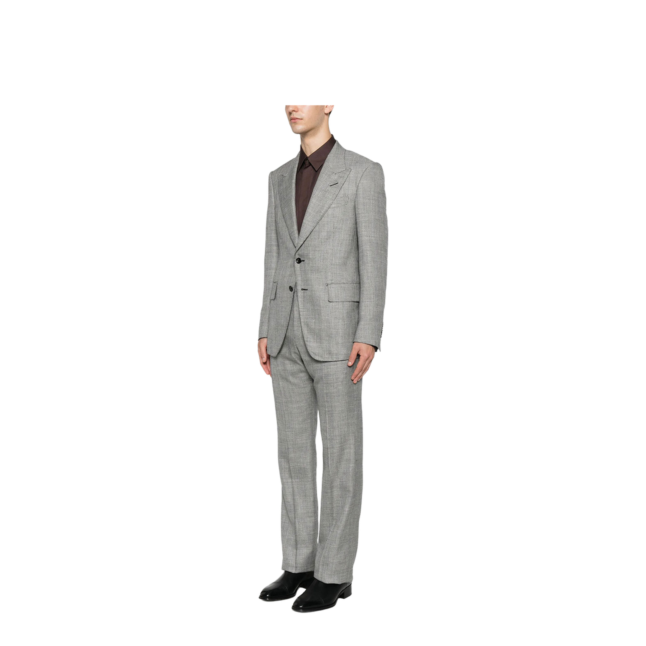 Herringbone-Pattern Wool Blend Blazer - Image 3