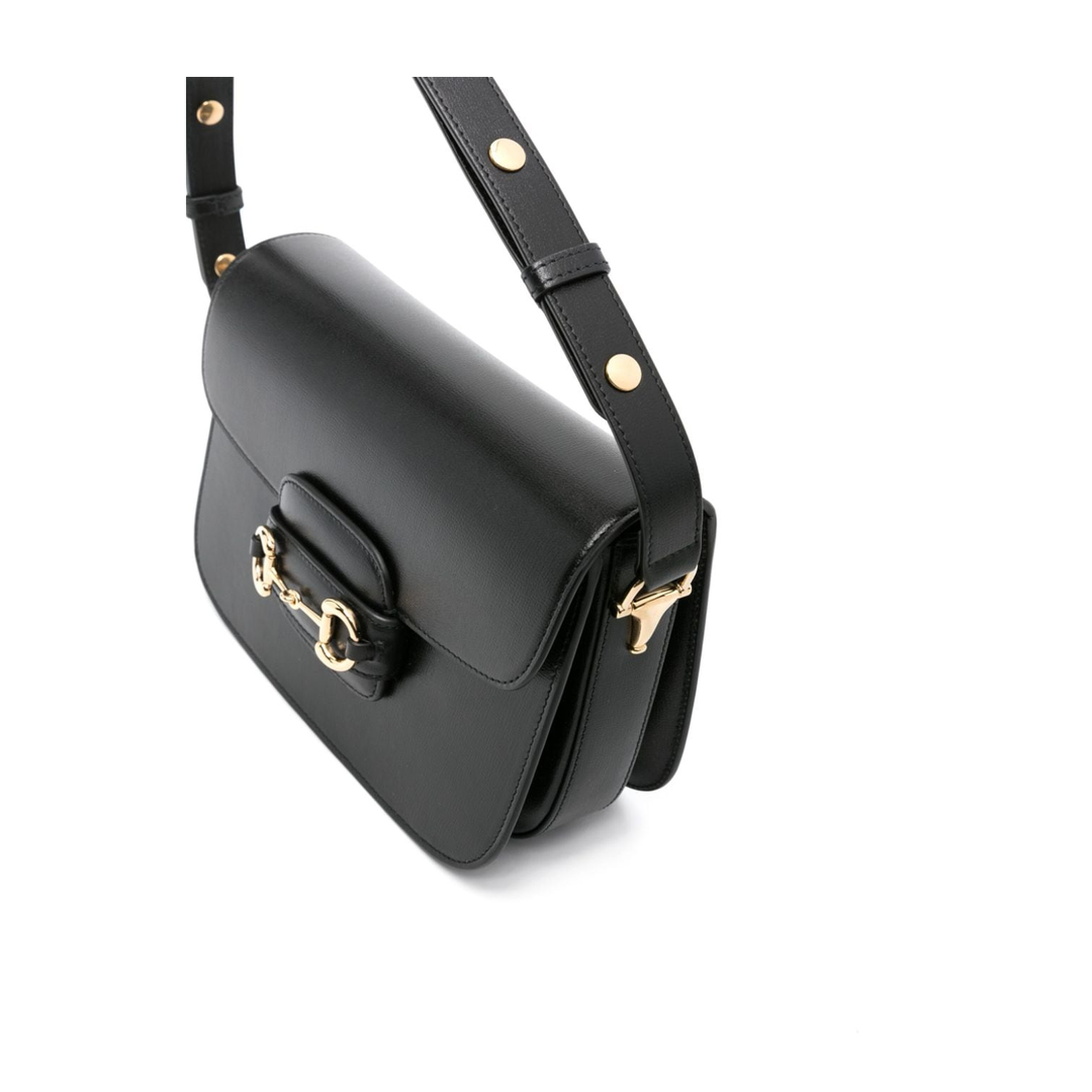 Horsebit 1955 Medium Leather Shoulder Bags - Black - Image 5