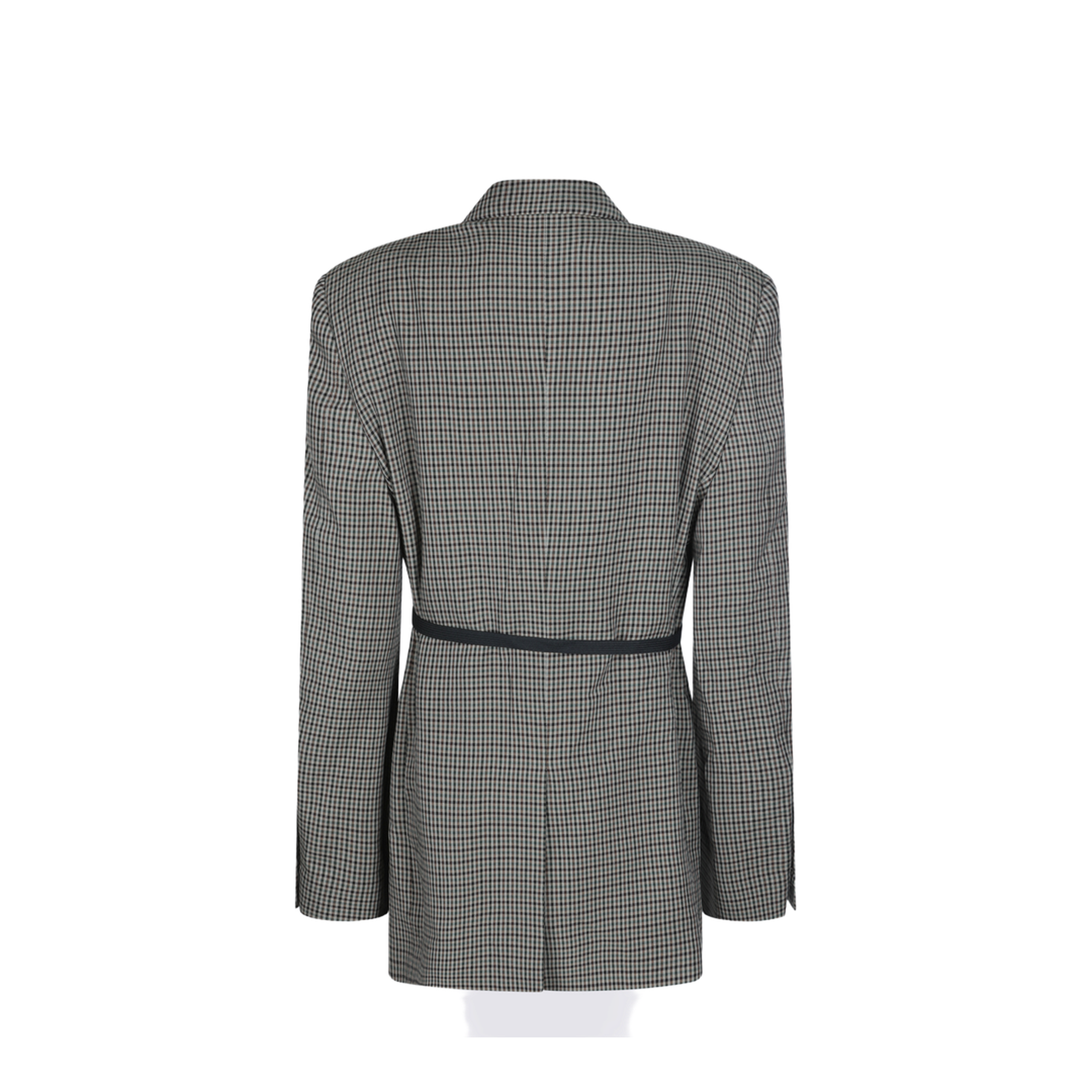 Wrap Tailored Jacket in Khaki/Brown - Image 6