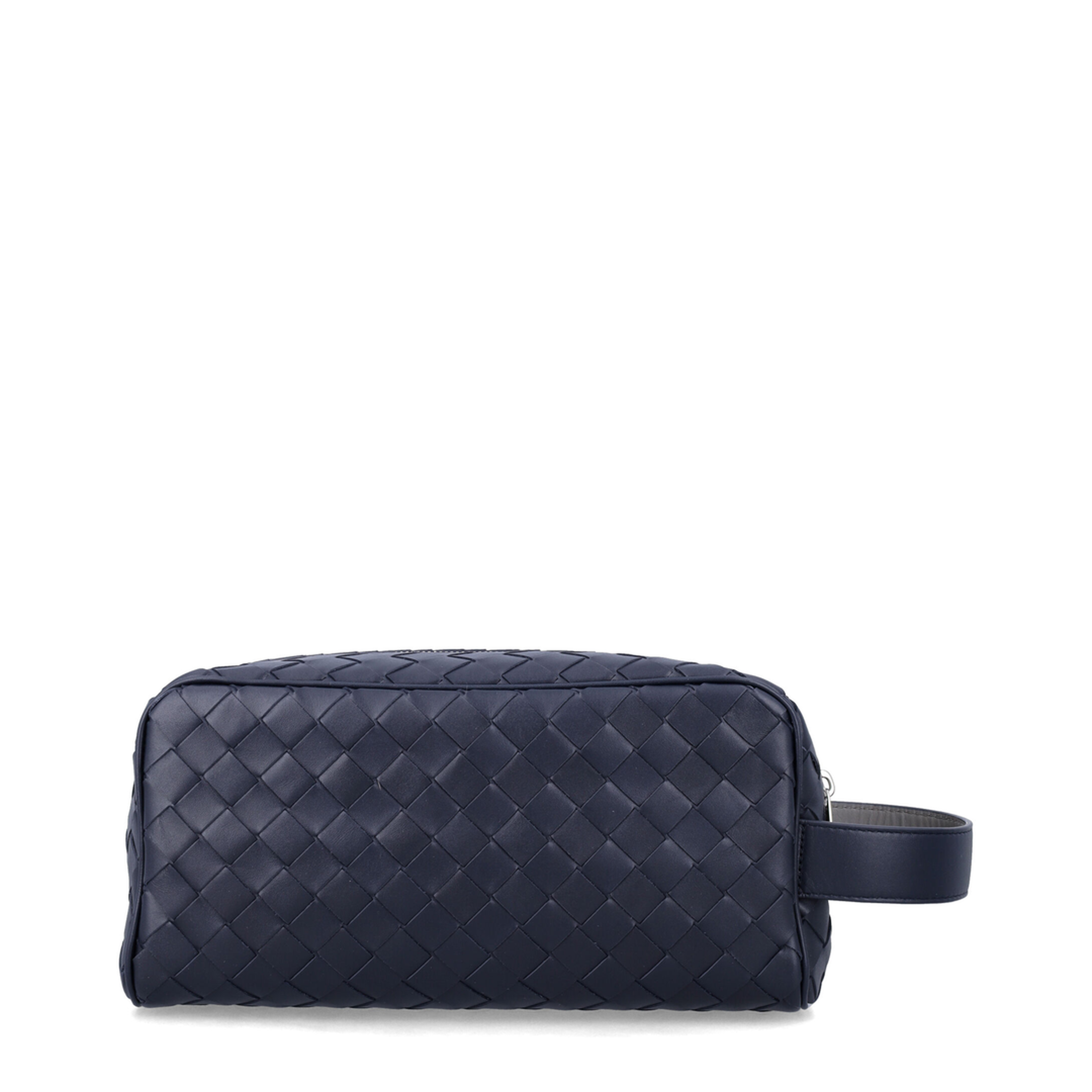 Intrecciato One Size Calfskin Travel Pouch - Midnight/Basalt - Image 3