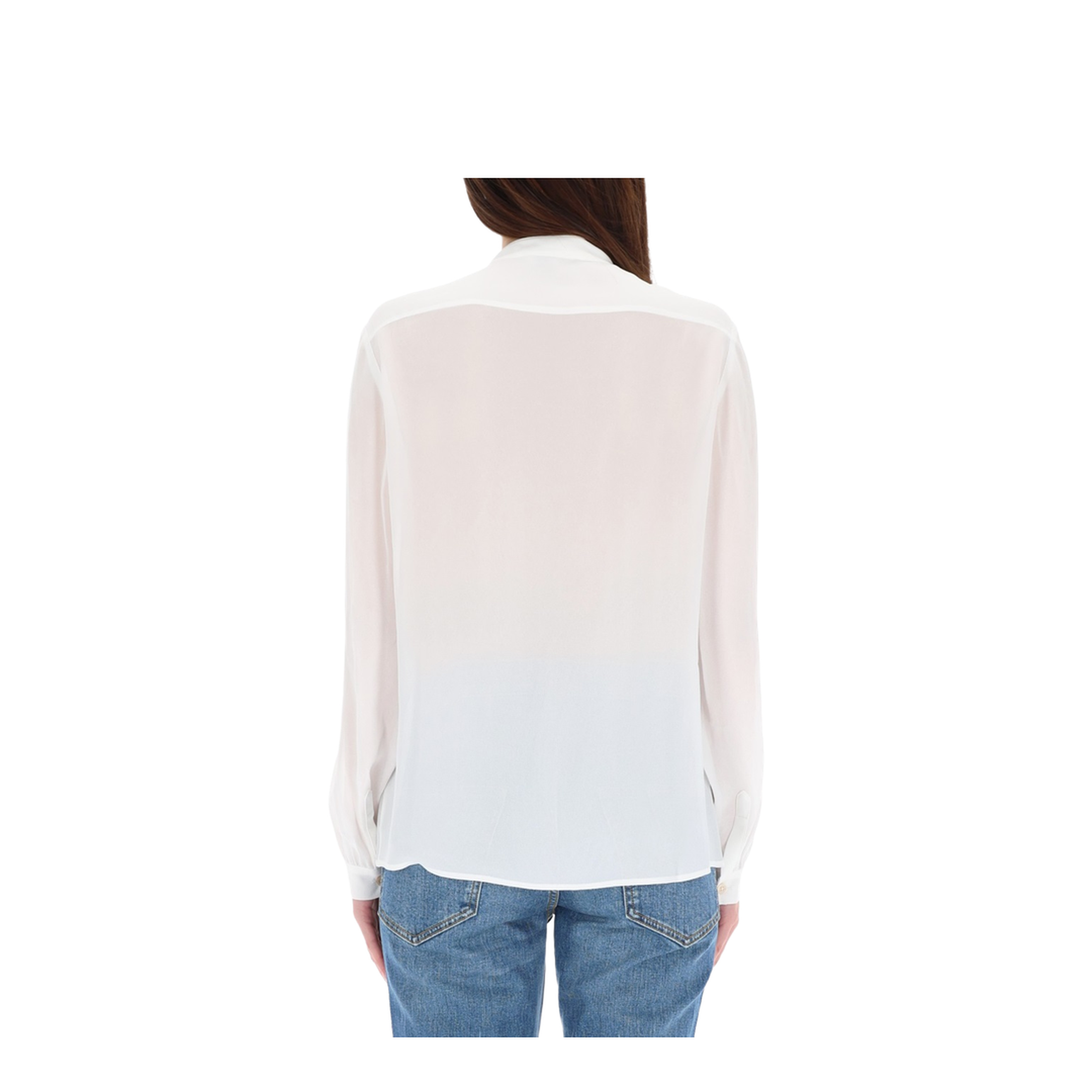 Blouse With Bow Detail Shirts White - Image 3