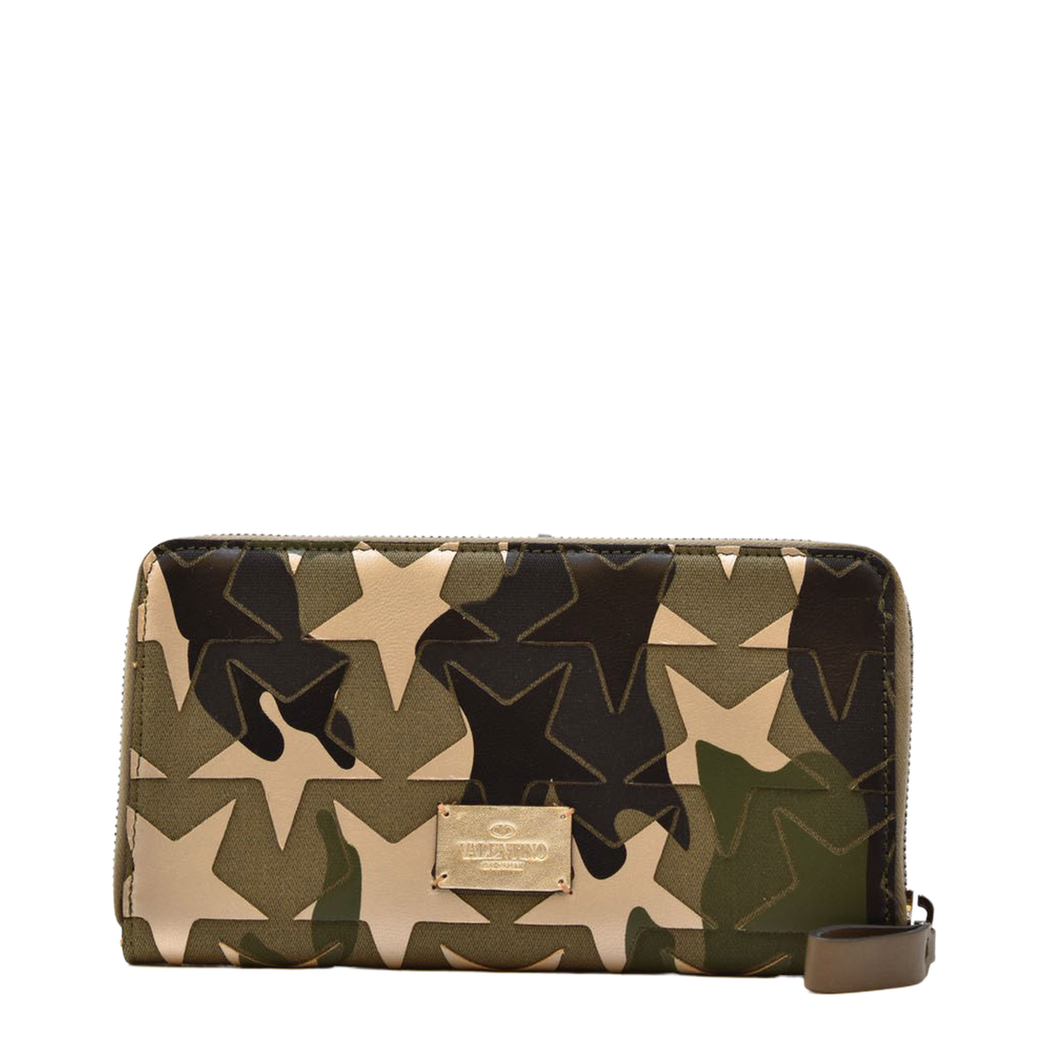 Camouflage Zip-Around Wallet in Military Green - Image 1