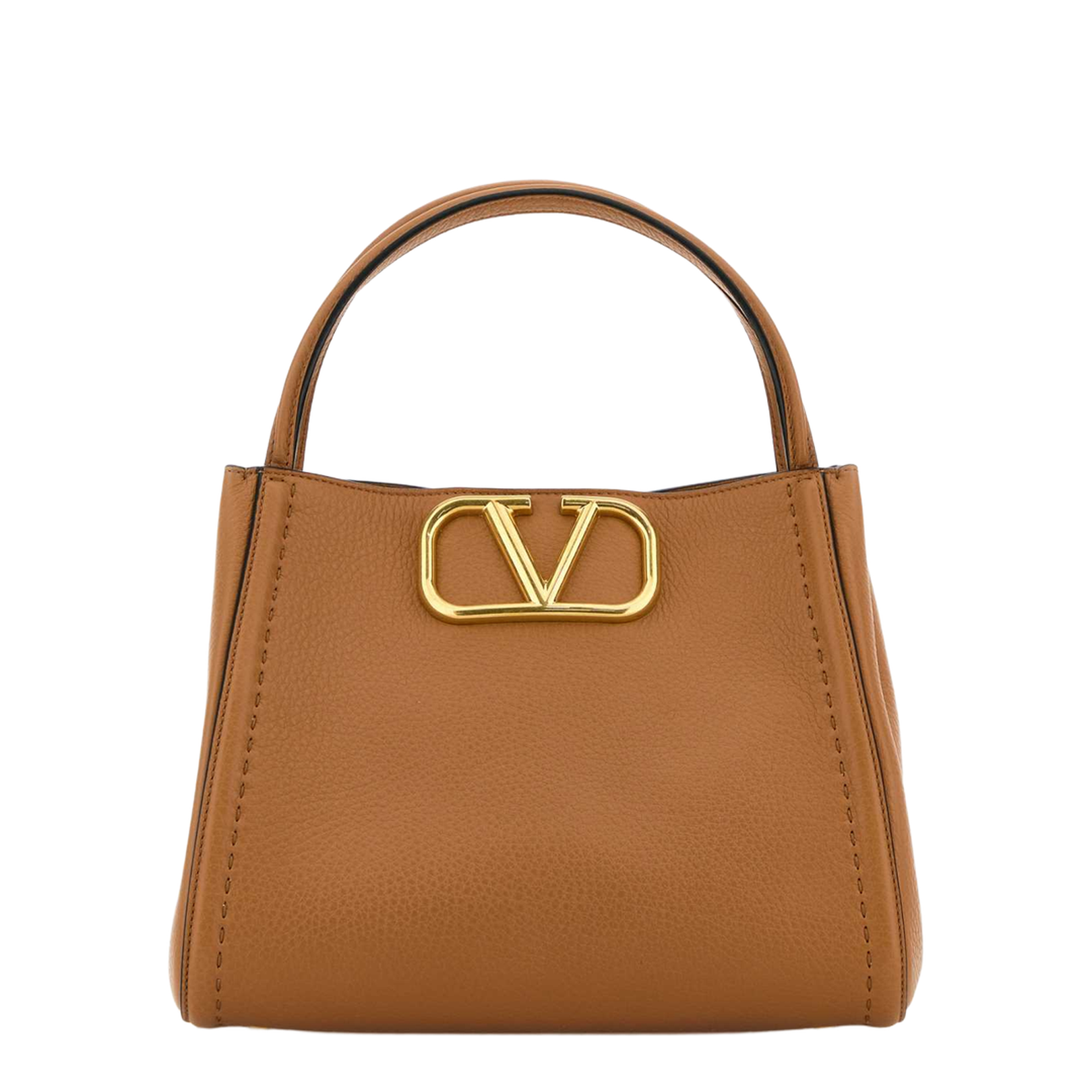 Camel Leather Medium Alltime Handbag - Image 1