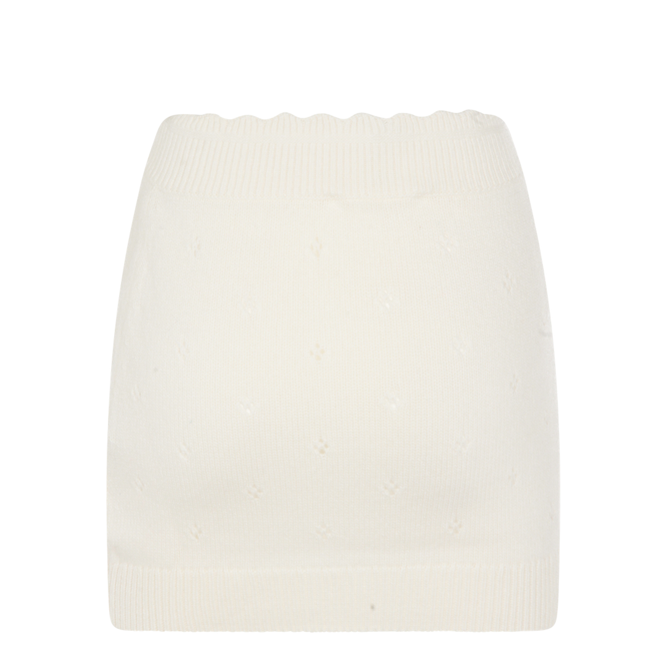 Openwork Wool and Cashmere Miniskirt - Image 4