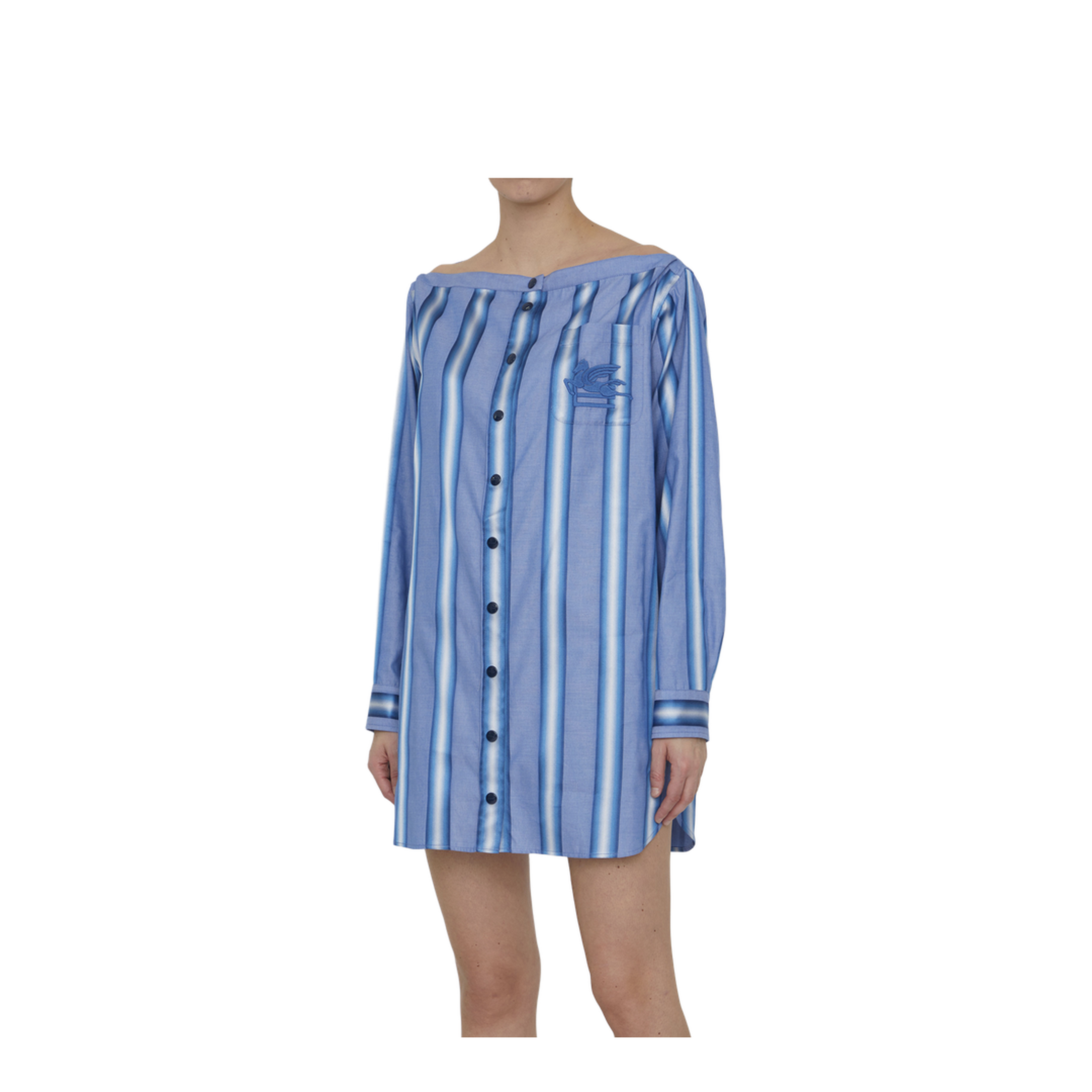 Striped Shirt Dress - Image 2