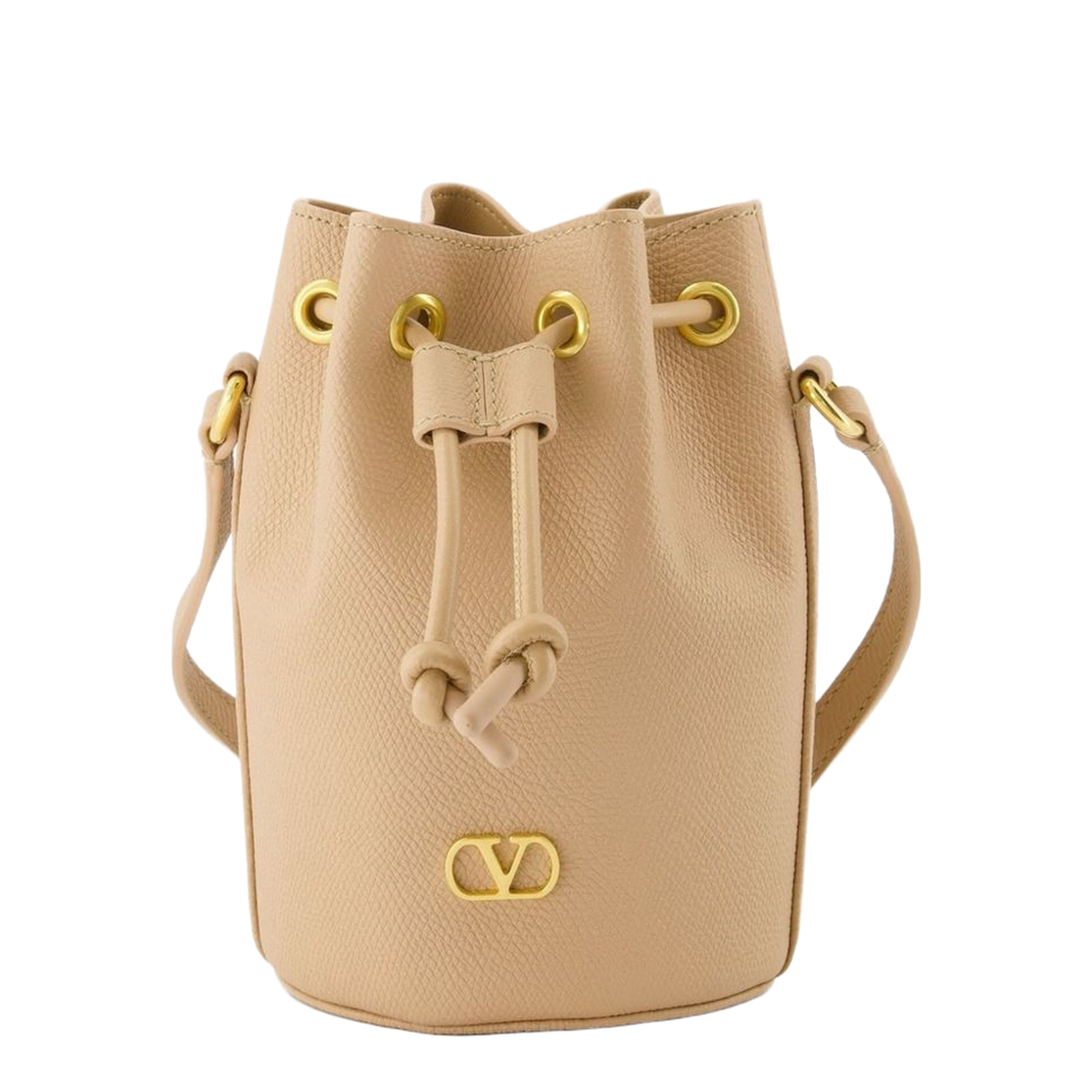 Mini Leather Bucket Bag - Image 1